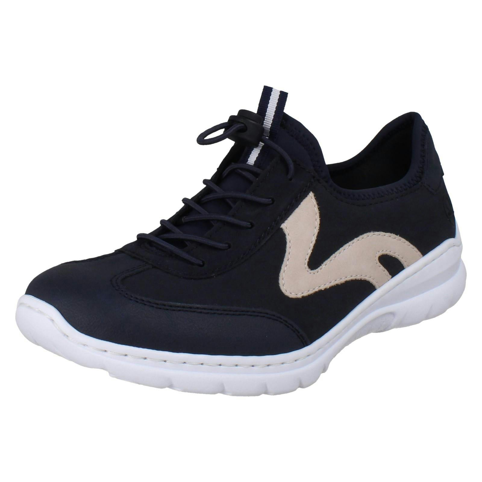 Rieker Women's Blue Every Day Wear Casual Detailed Slip On Trainers L32g9 - Uk 7.5
