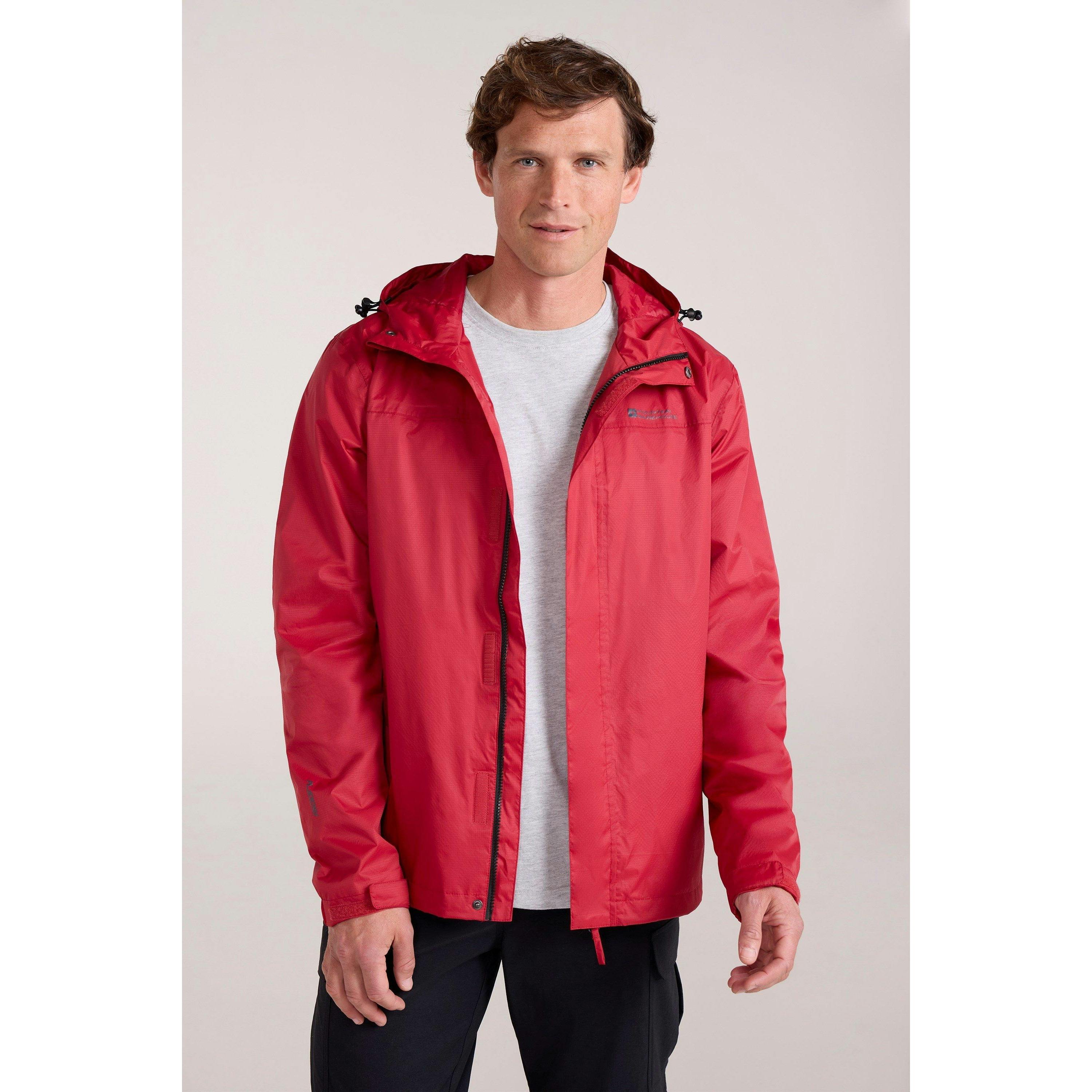 Mountain Warehouse Men's Dark/Red Torrent Waterproof Jacket - 4XL - 100% Polyamide