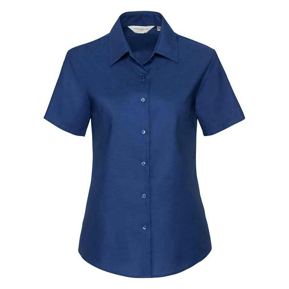 Russell Athletic Collection Womens/Ladies Oxford Short-Sleeved Shirt (Bright Royal Blue) - Navy/Blue - Size X-Small - Image 2