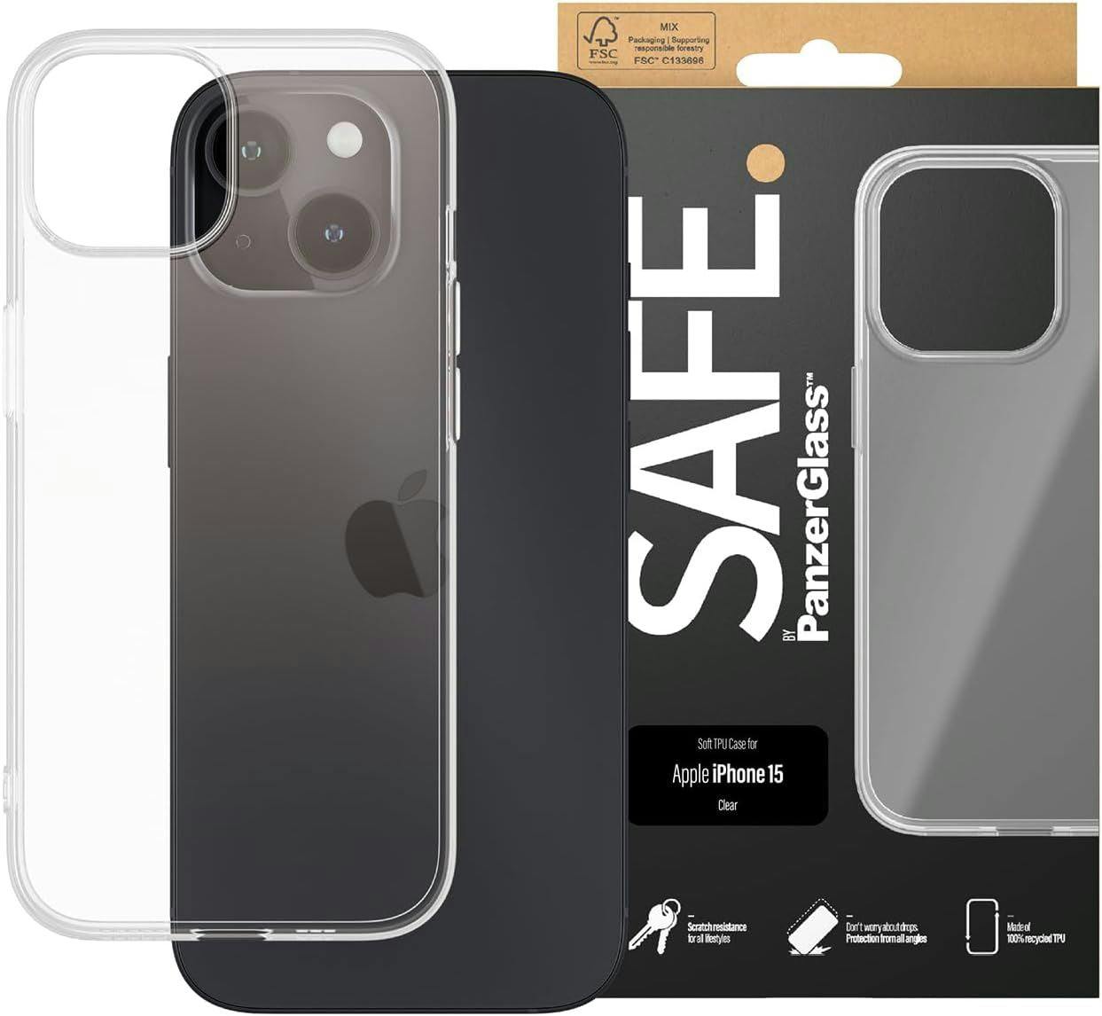 Panzerglass Panzer Glass Tpu Case For Iphone 15 6.1" Clear - Safe95538