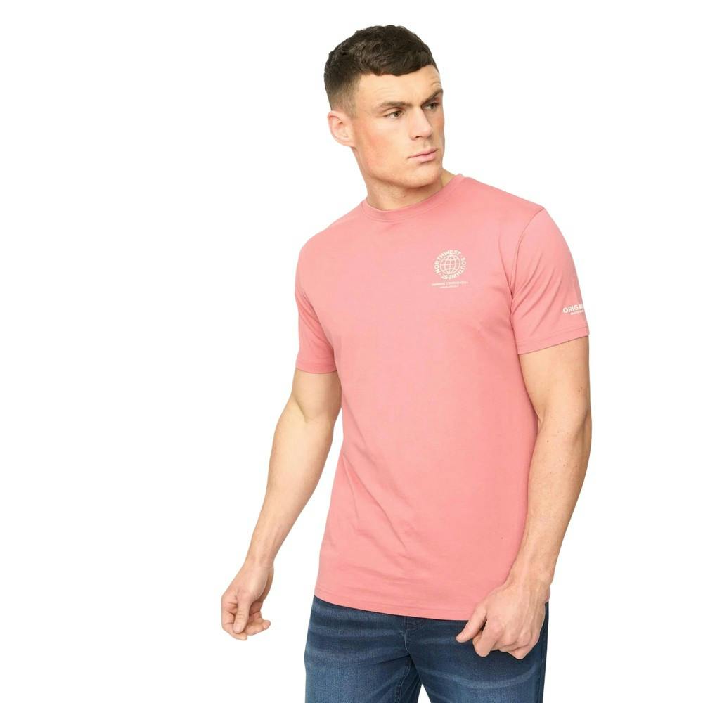 Crosshatch Men's Pink Chittingtons T-Shirt - Xl - 100% Cotton