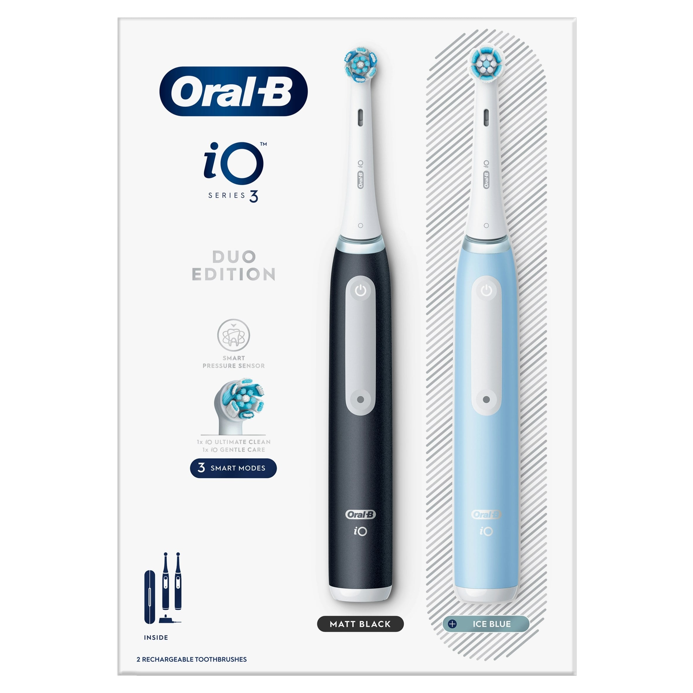 Oral-B iO Series 3 Electric Toothbrush Duo Edition Ice Blue and Matt Black - Image 13