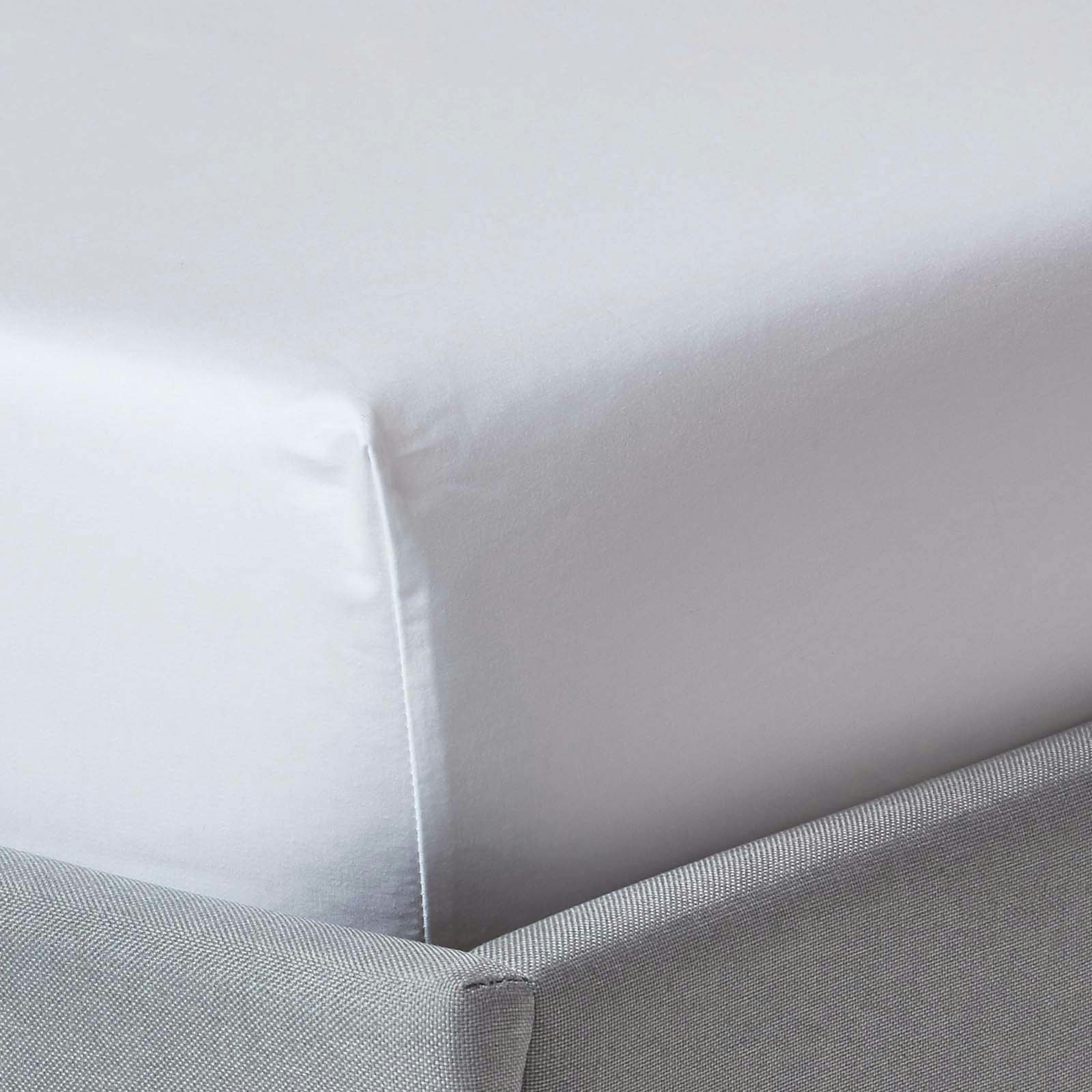 Rackhams White Premium 1000 Tc Egyptian Cotton Sateen Weave Fitted Sheet – 30 Cm Deep - Super King