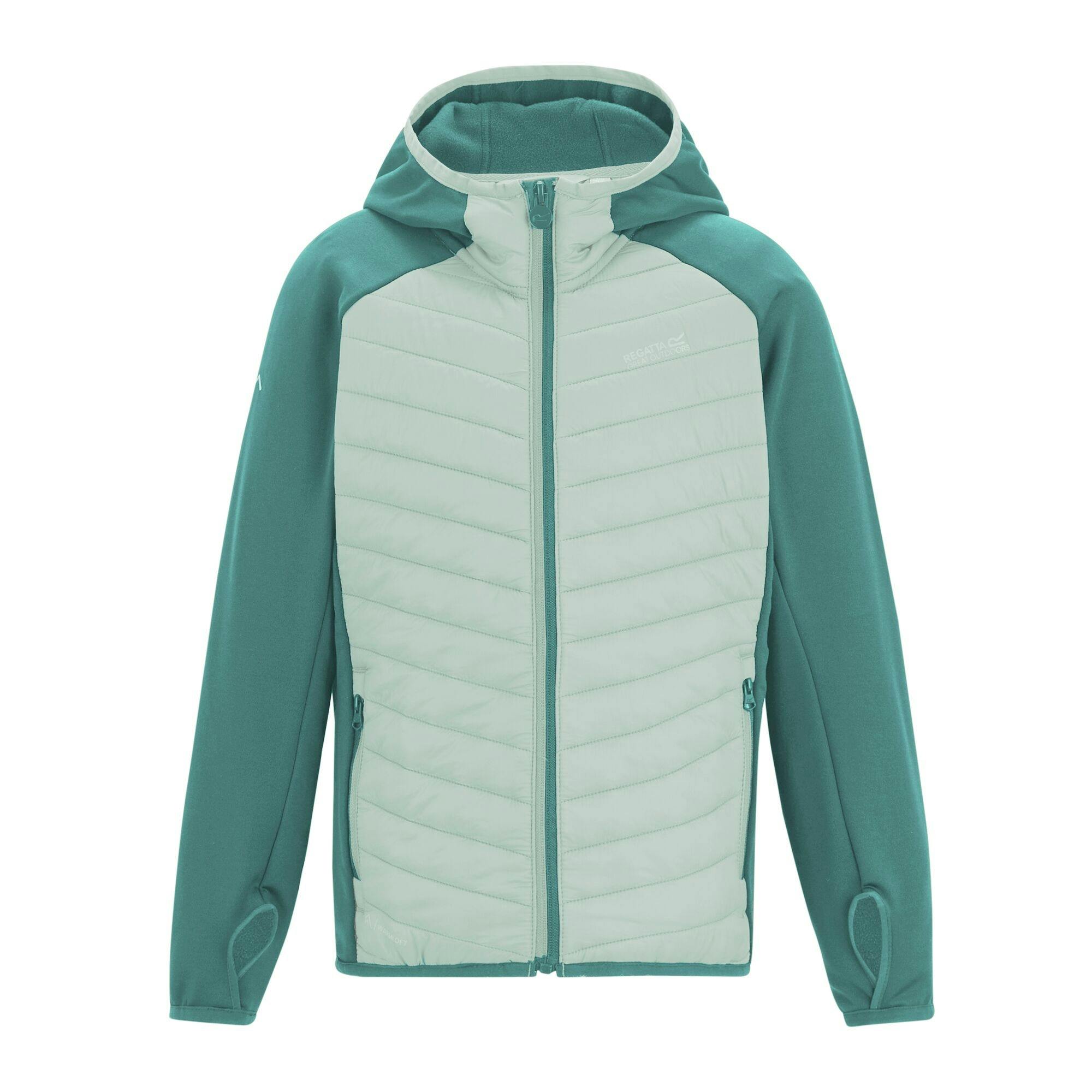 Regatta Kids Andreson Hybrid Padded Jacket - Ivy Moss/Ocean Mist - 6-7 Years - Ivy Moss/Ocean Mist - 100% Mixed