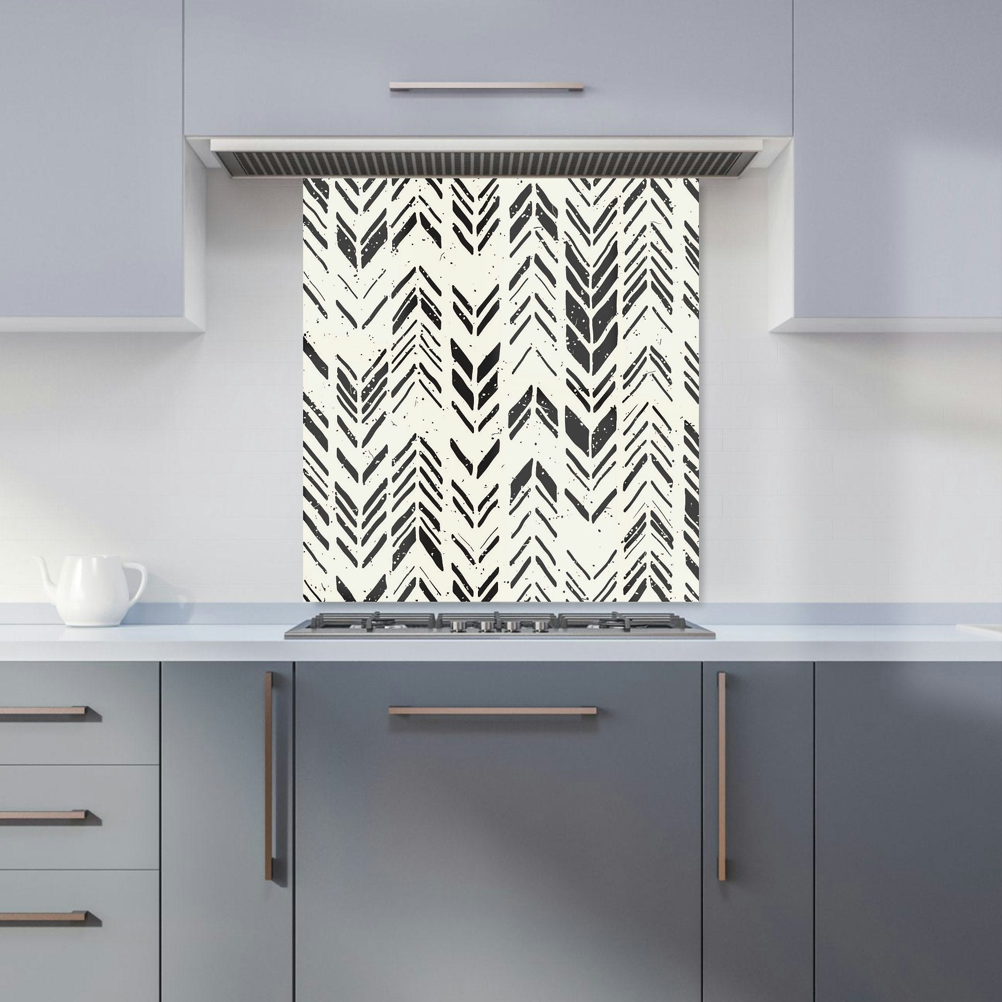Warren Reed - Designer Hand Drawn Chevron Pattern Kitchen Splashback - W700mm X H650mm