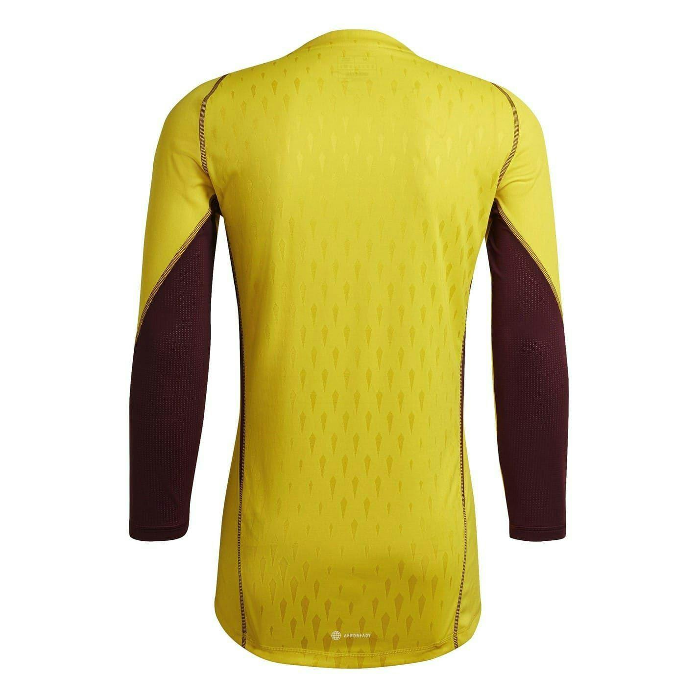 Adidas Unisex Yellow Adult Tiro 23 Pro 3/4 Sleeve Goalkeeper Jersey - S - 100% Recycled Polyester