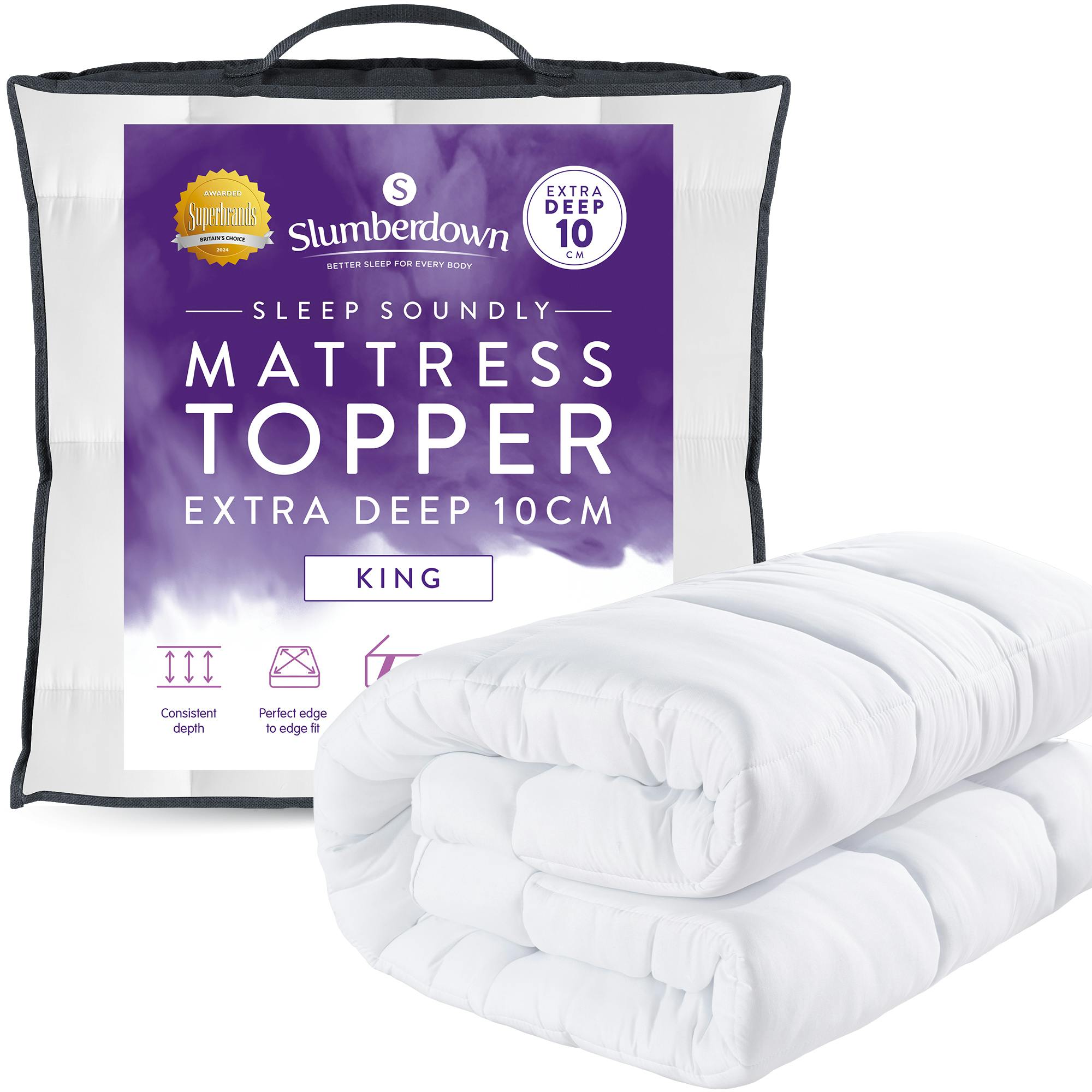 Rackhams Sleep Soundly Extra Deep 10Cm Mattress Topper - King