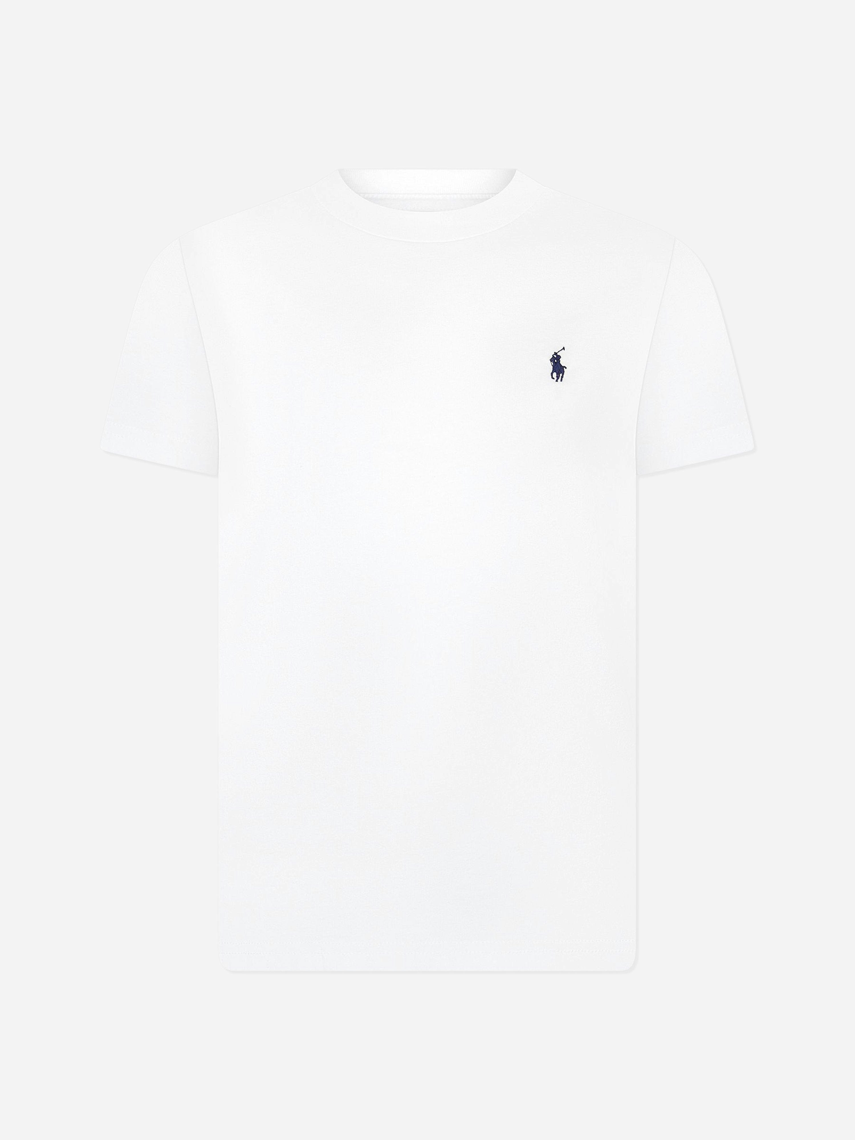 Polo Ralph Lauren White Regular Fit Short Sleeve T-Shirt - 6 Yrs - Image 6