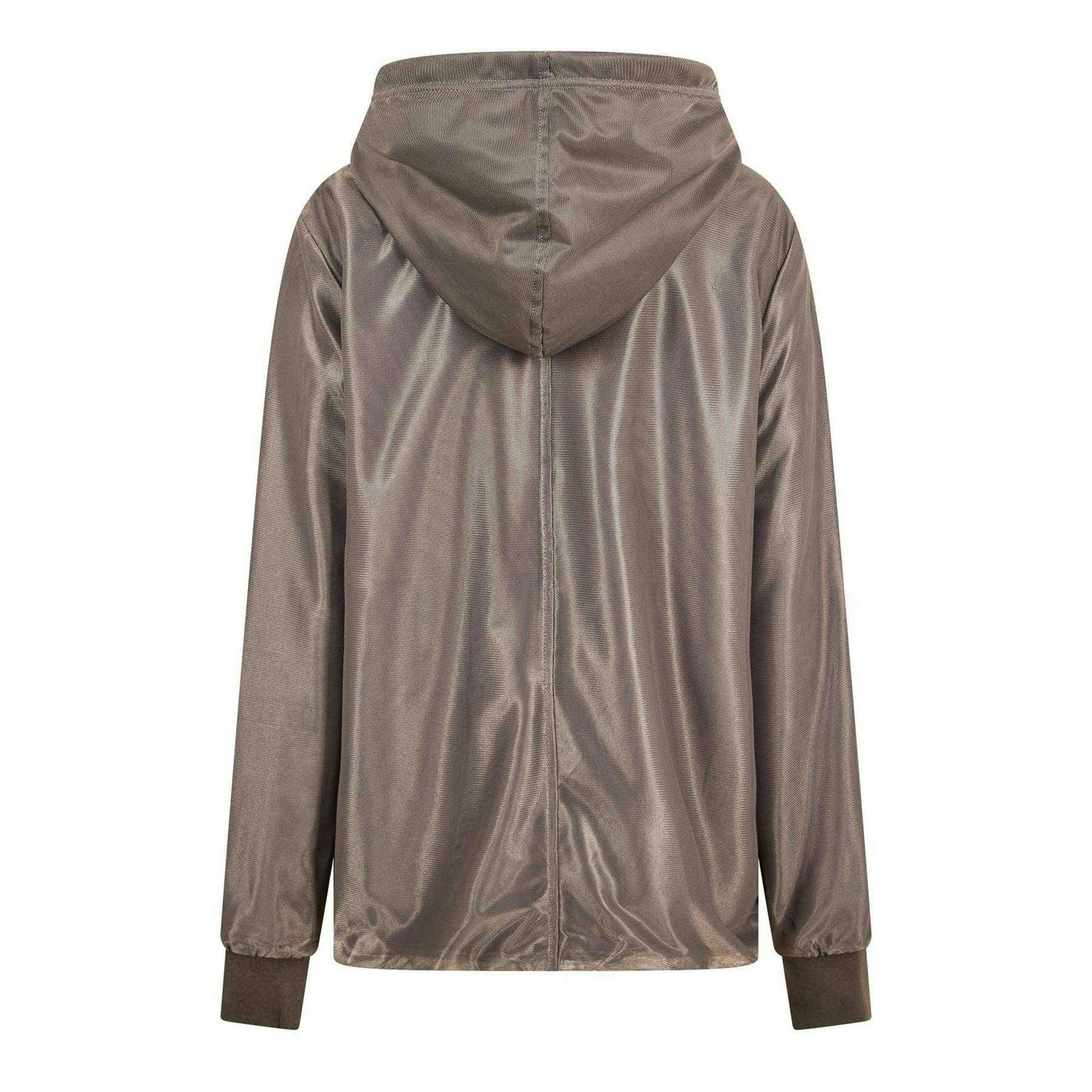 Puma Women's Purple Metallic Hooded Jacket - 14 Uk - 100% Polyester