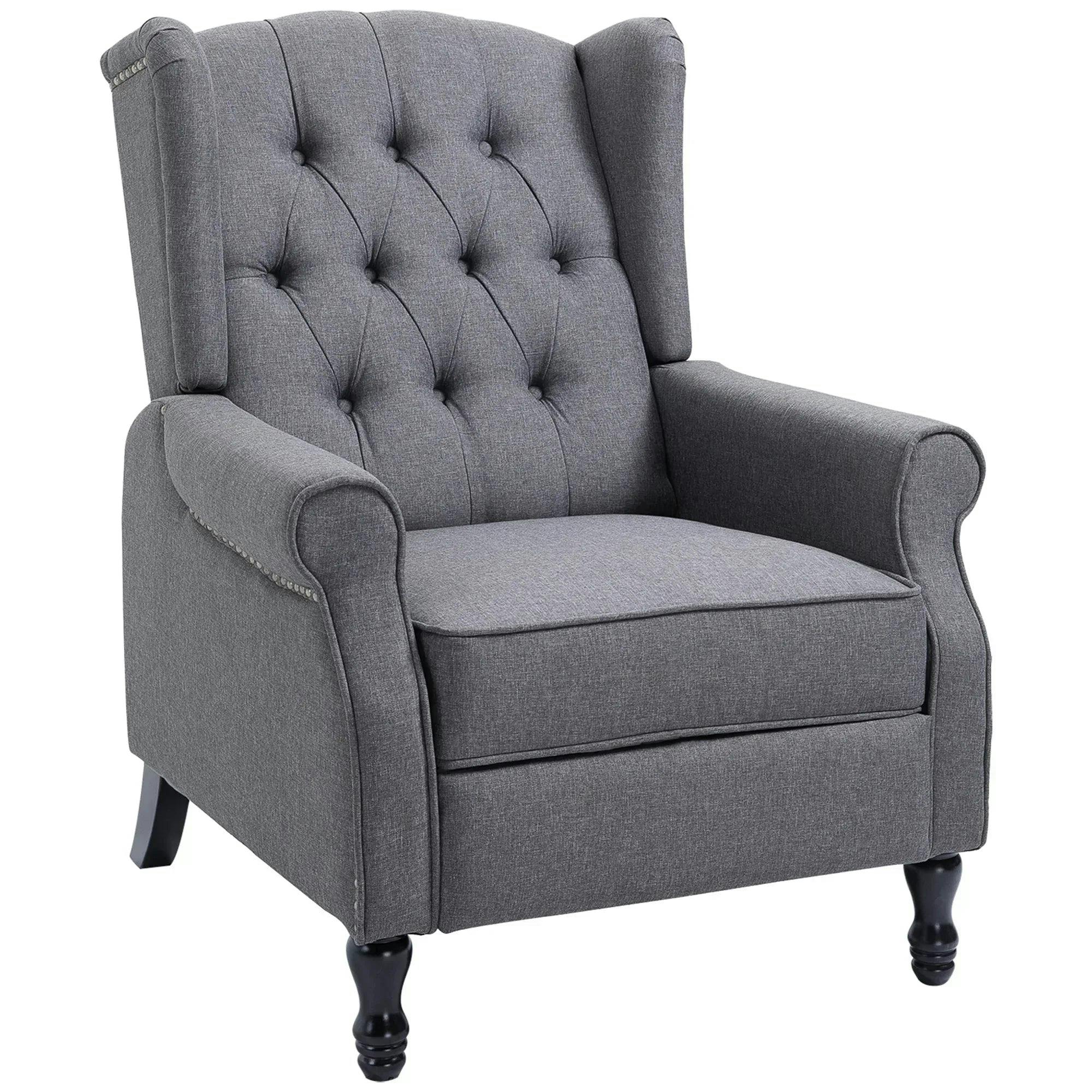 Homcom Manual Reclining Armchair Recliner With Footrest - Image 5