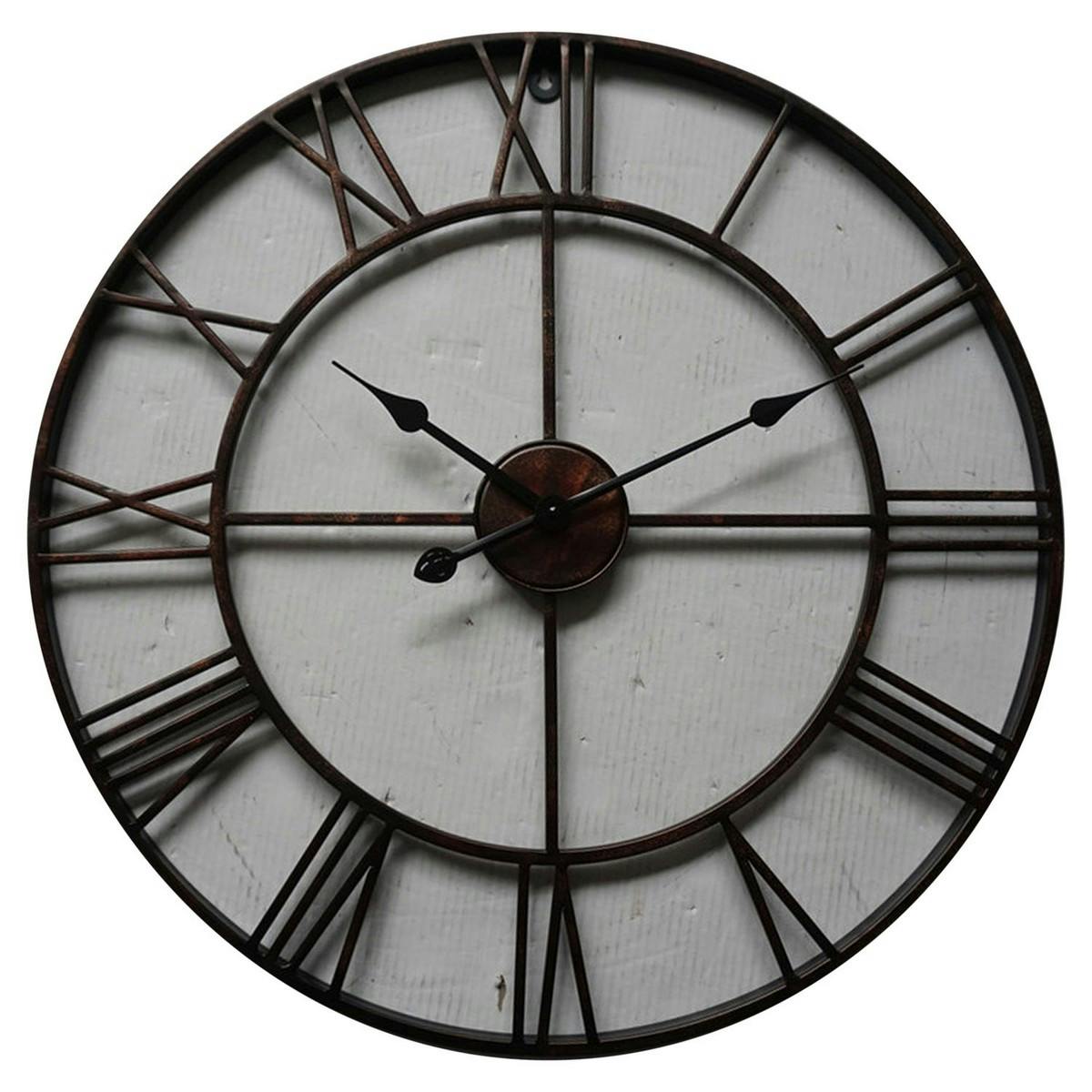 Rackhams Bronze Skeleton Wall Clock - One Size - 100% Mixed