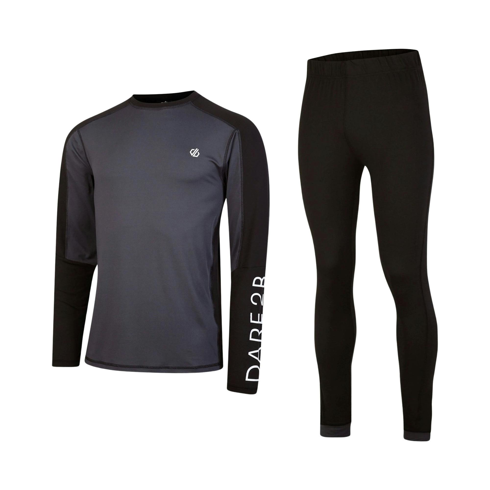 Dare 2B Men's Black Exchange Iii Base Layer Set - /Ebony - 3XL - /Ebony - 100% Mixed