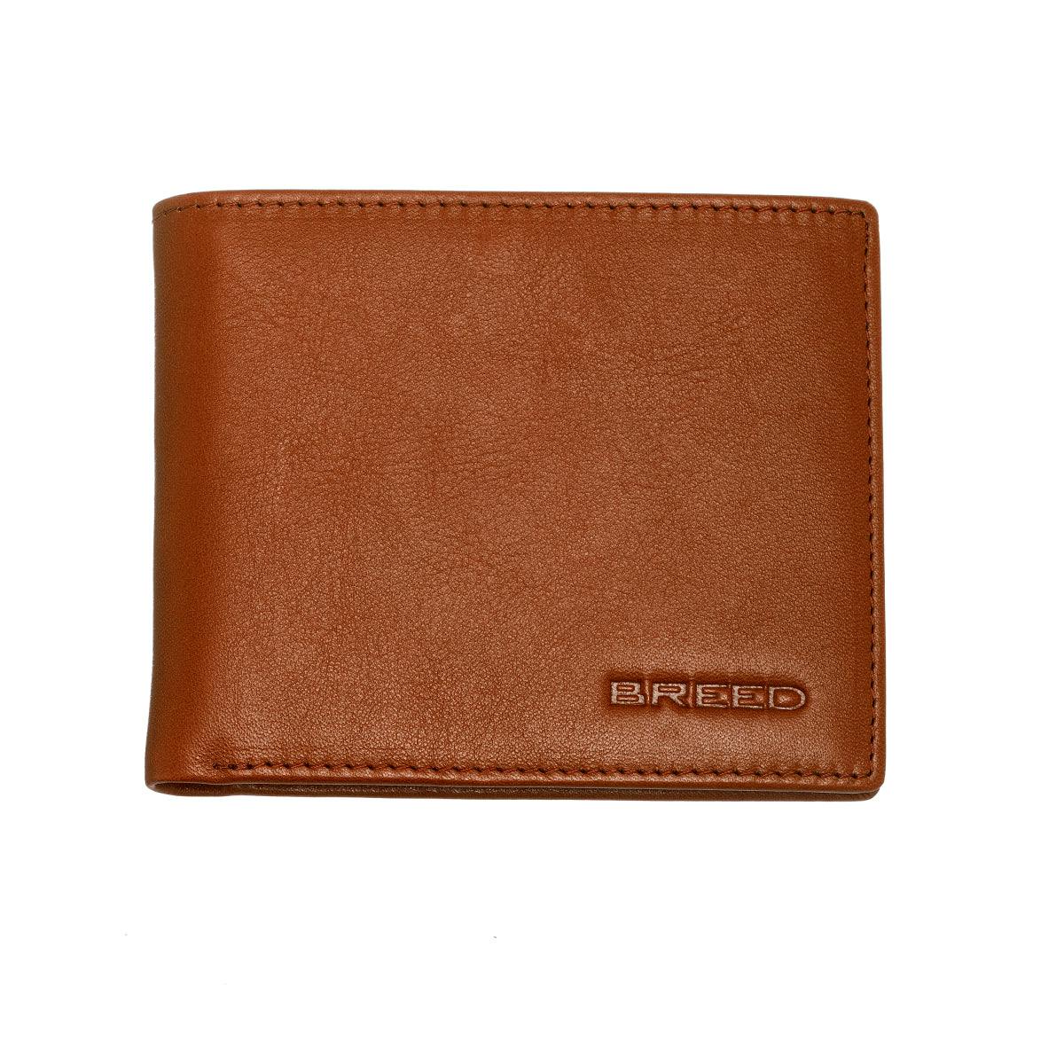 Breed Brown Locke Genuine Leather Bi-Fold Wallet