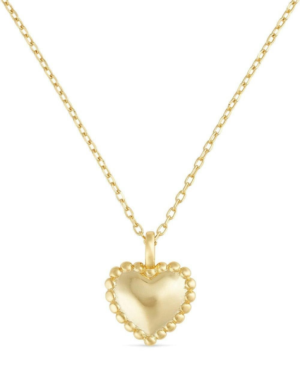 Elk & Bloom Gold Dainty 18K Heart Love Necklace - Pendant Only - No Thank You
