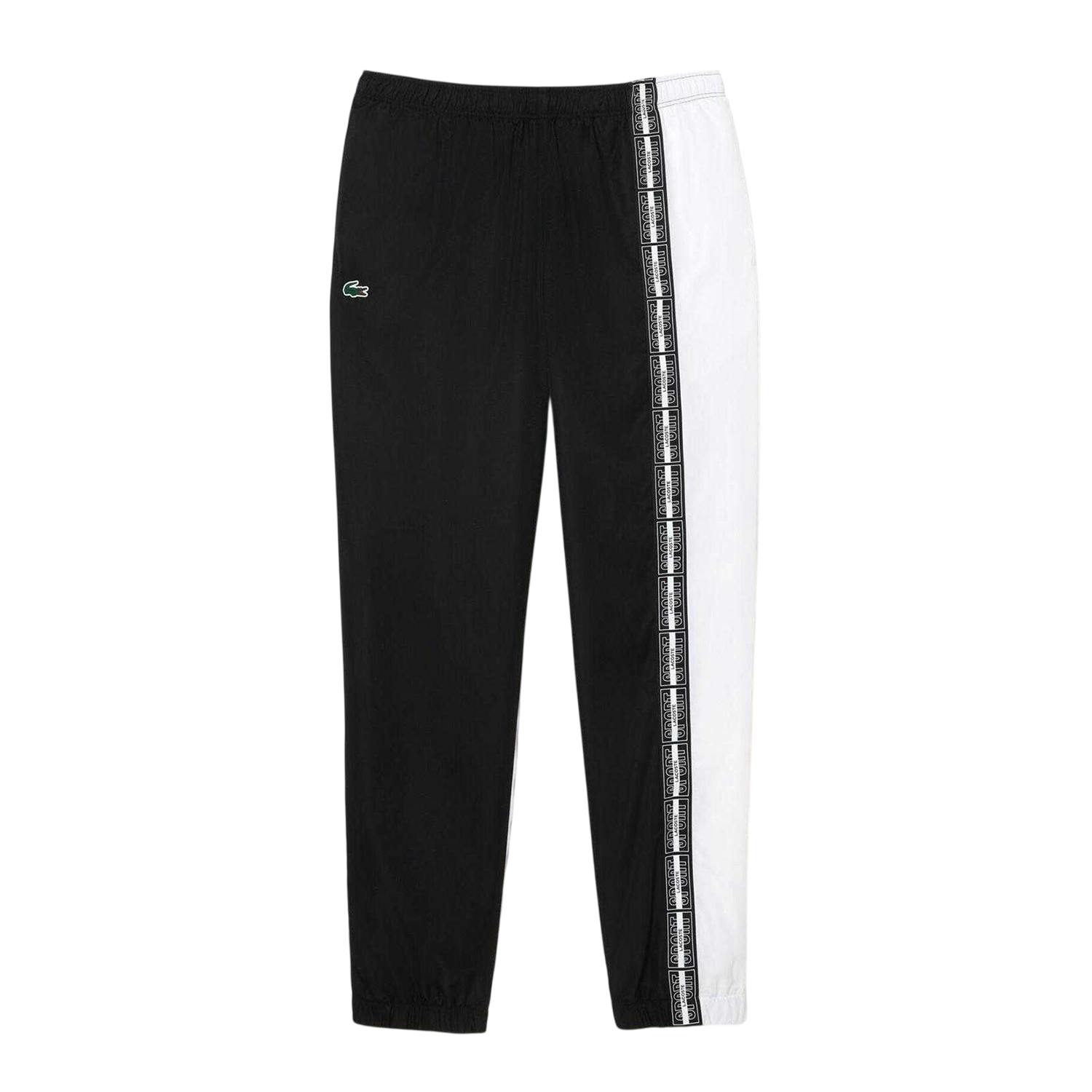 Lacoste Men's Black/White Colour Block Tracksuit Bottoms - 3XL - 100% Mixed