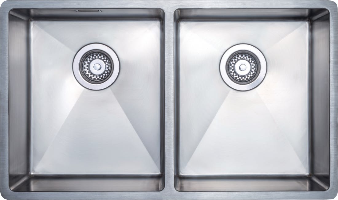 Rackhams Garda Double Bowl Reversible Inset Or Undermount Stainless Steel Kitchen Sink - Image 3