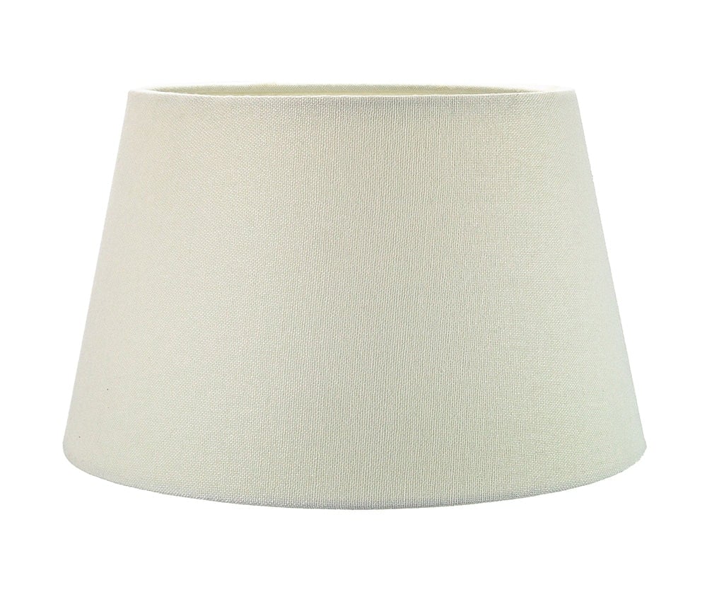 Rackhams Cream Traditional 12 Inch Linen Fabric Drum Table/Pendant Lampshade 60W Maximum