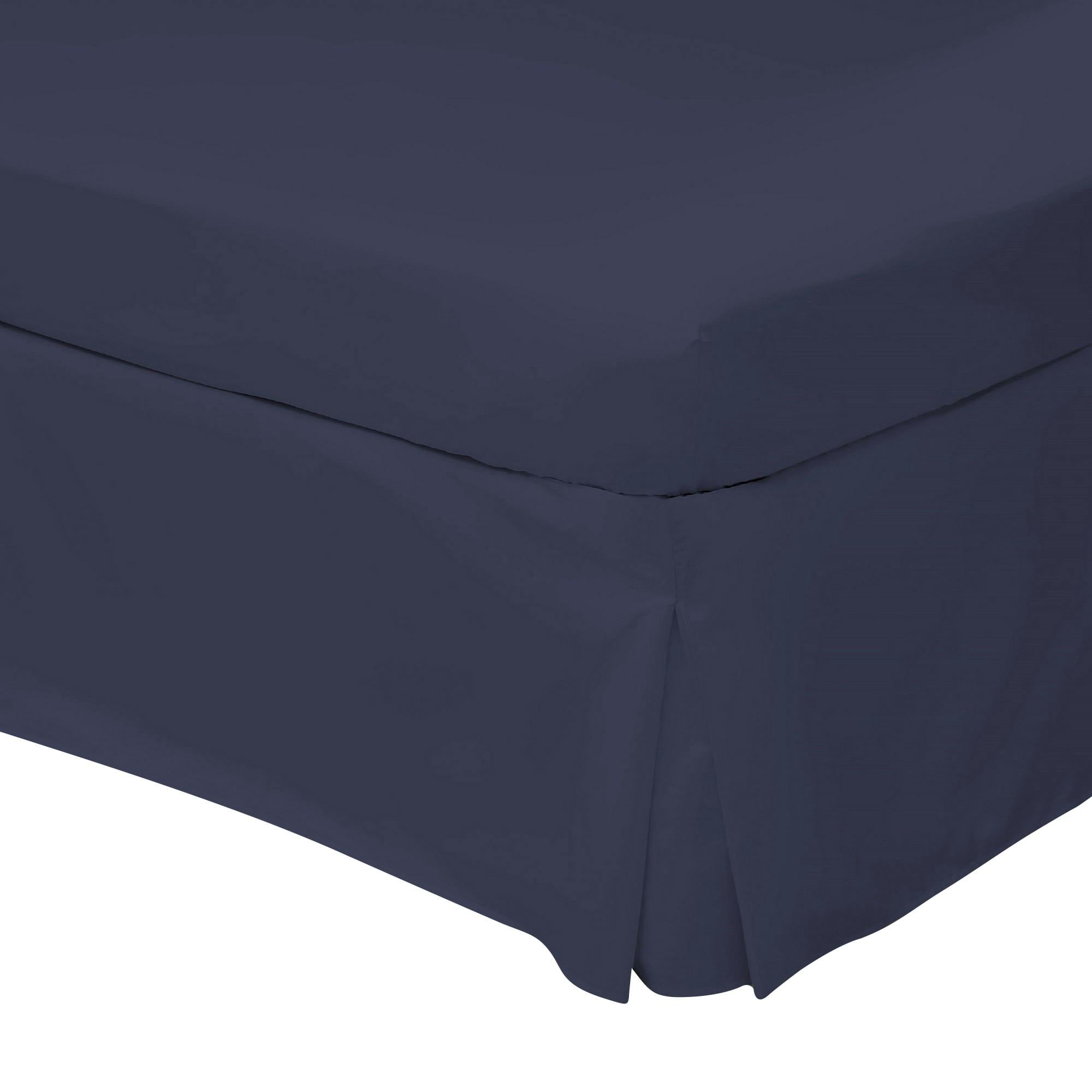 Rackhams Easycare Percale Platform Valance - Navy - Kingsize - Navy - 50% Cotton/50% Polyester