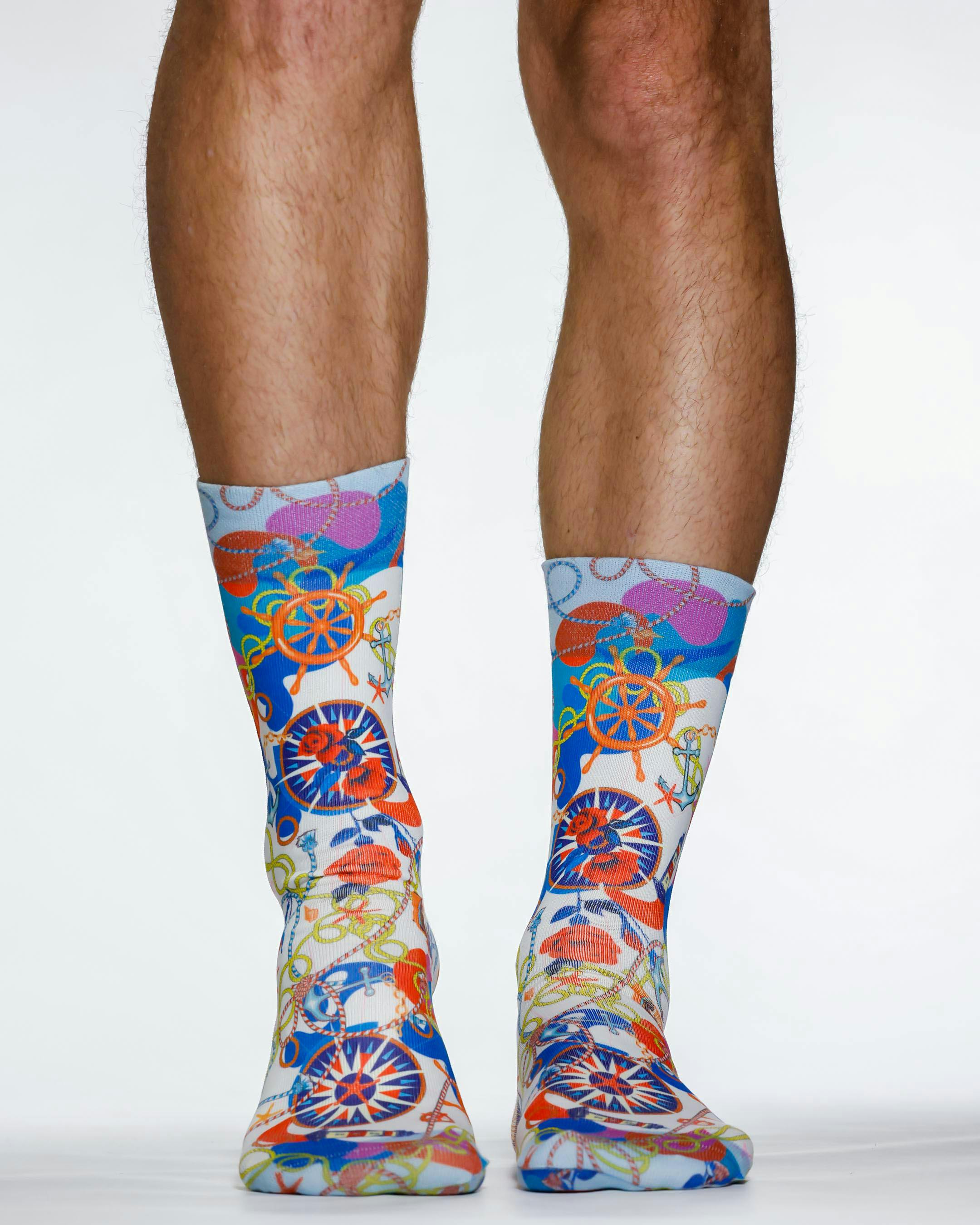 Jemsox White Marine Theme Socks | Trendy, Fun & Mood-Lifting Style