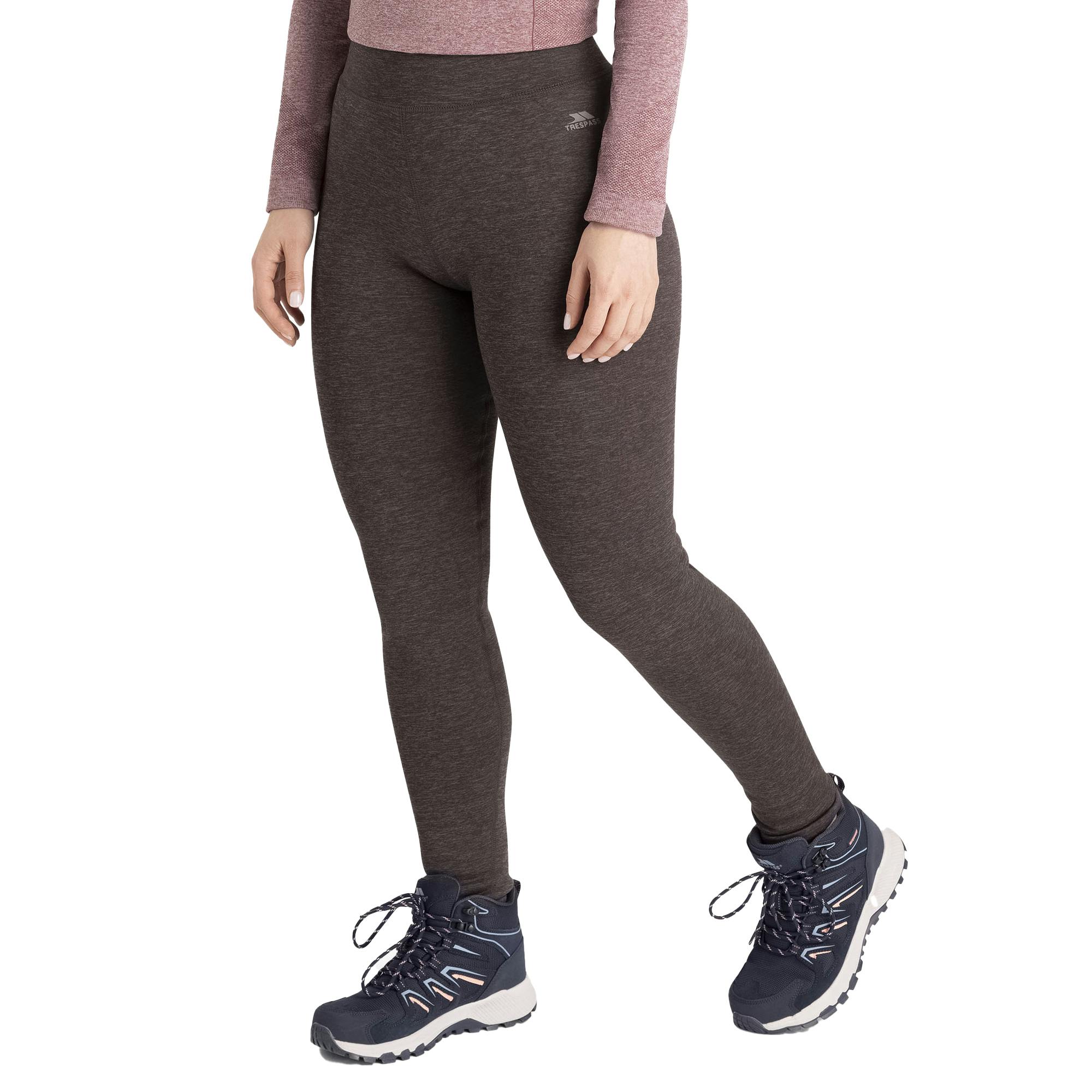 Trespass Women's Grey Fuzzy Sherpa Leggings - Marl - L - Marl - 94% Polyester/6% Elastane
