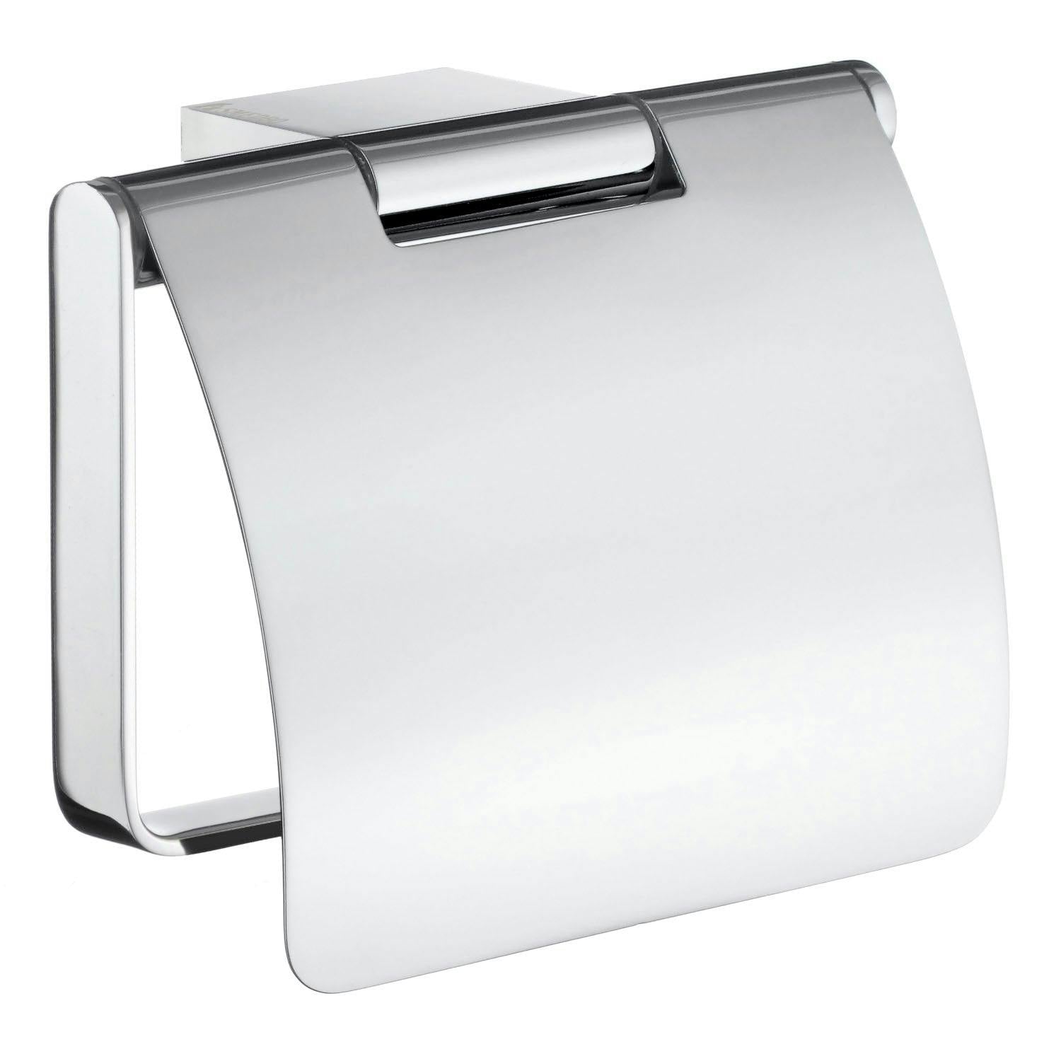 Smedbo Polished Chrome Toilet Roll Holder With Lid