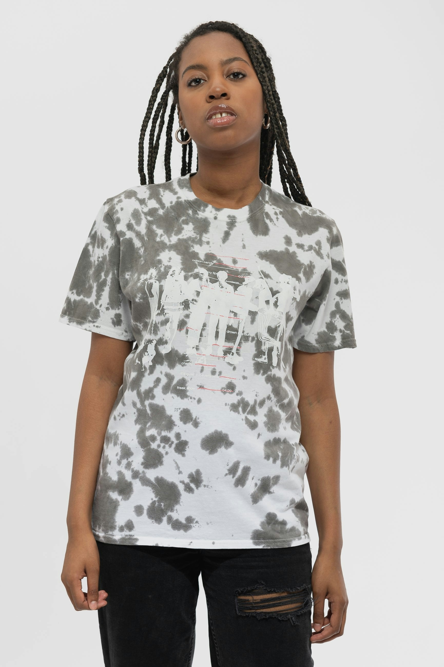 Paradiso Clothing Unisex Grey Paradiso Yungblud Weird Tracklist Dip Dye T Shirt - L