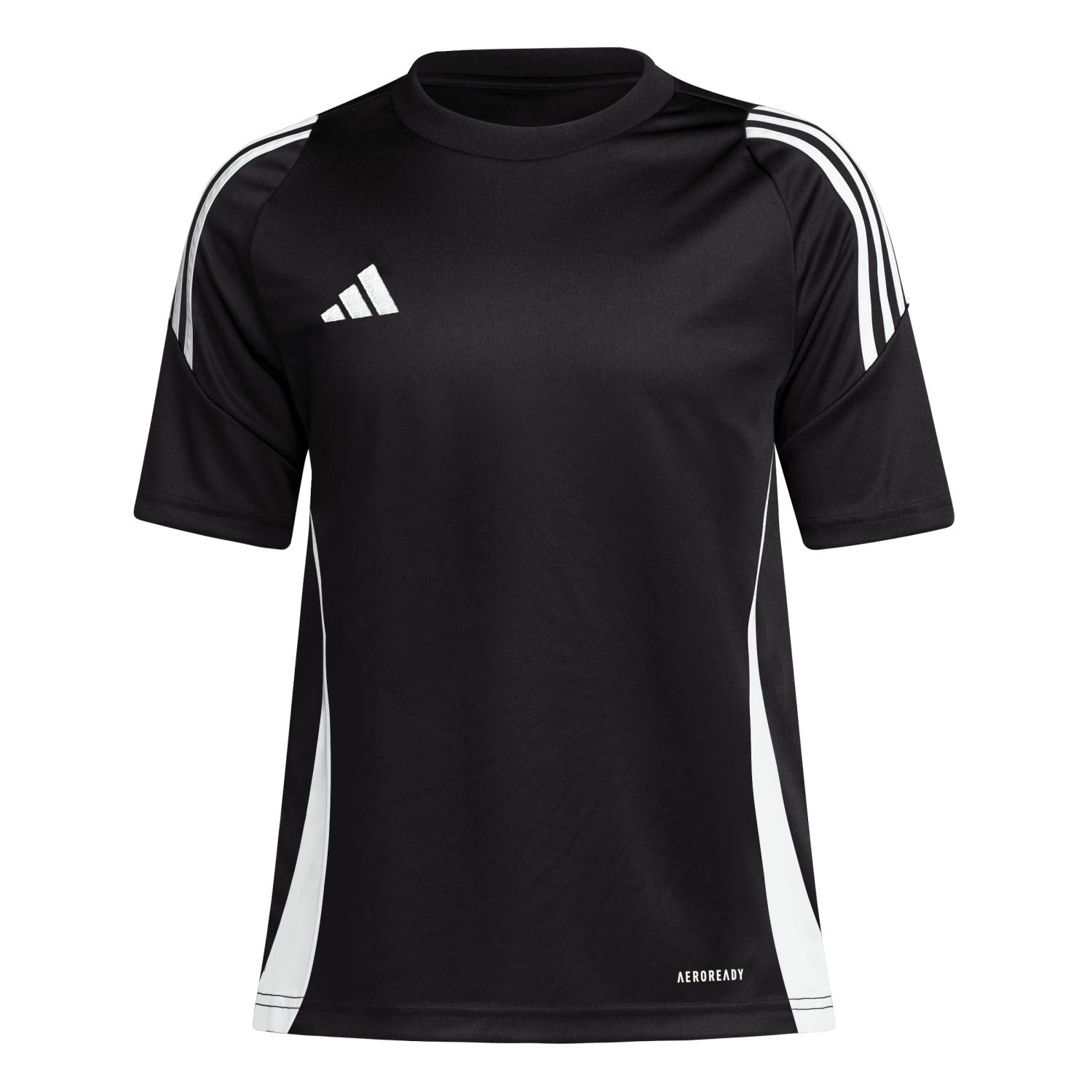 Adidas Boys Black / Girls Junior T Shirt Tiro 24 Football Jersey Ij7674 - 128 7-8 Years