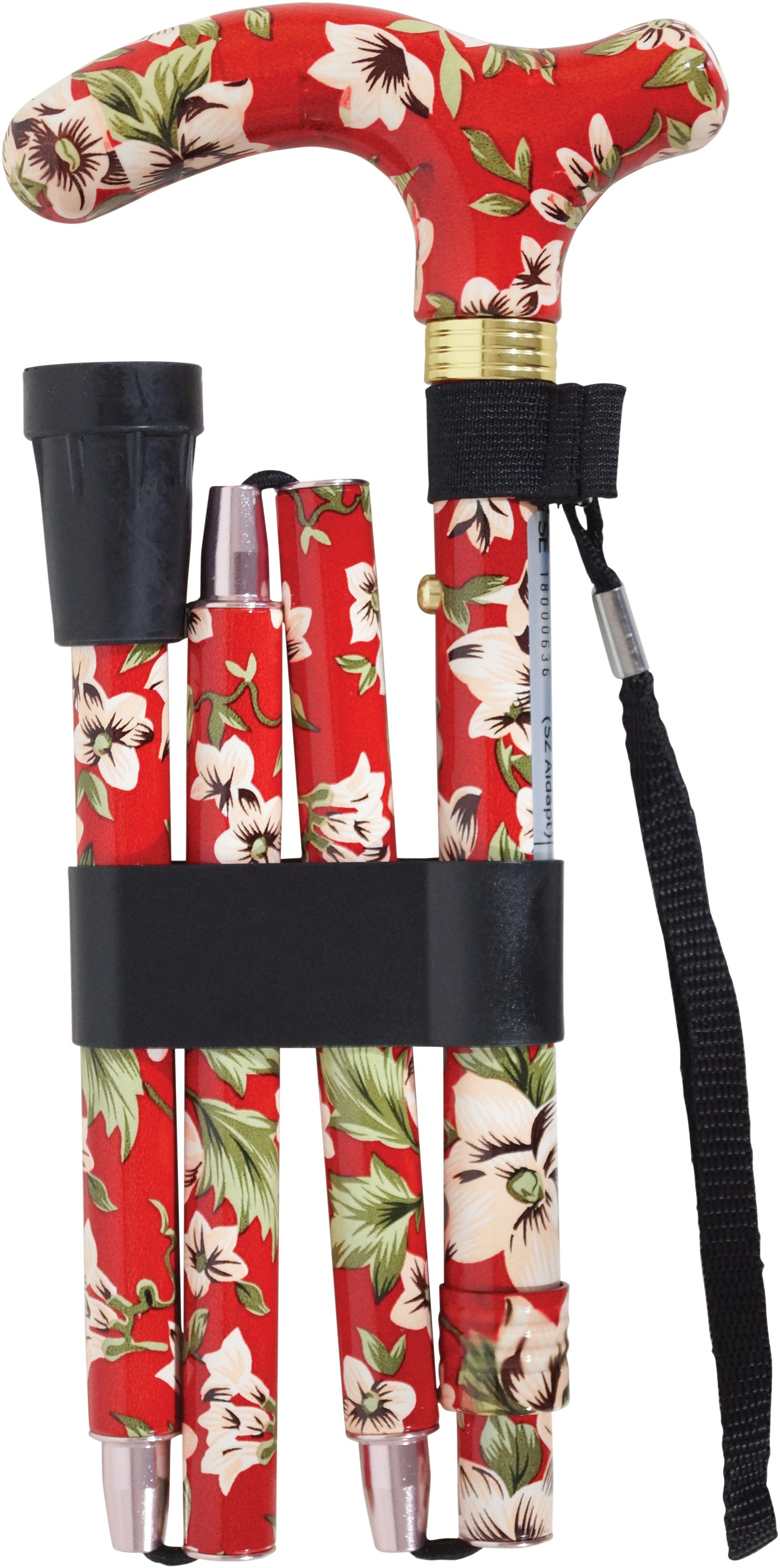 Aidapt Folding Walking Stick Rouge