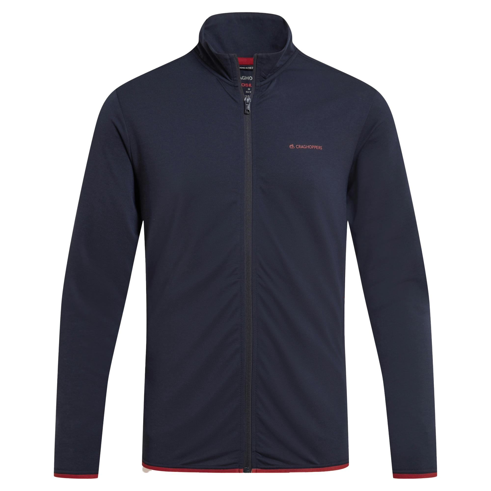 Craghoppers Men's Blue Copthorne Nosilife Full Zip Golf Fleece Jacket - Navy - 4XL - Navy - 74% Recycled Polyester/22% Cotton/4% Elastane