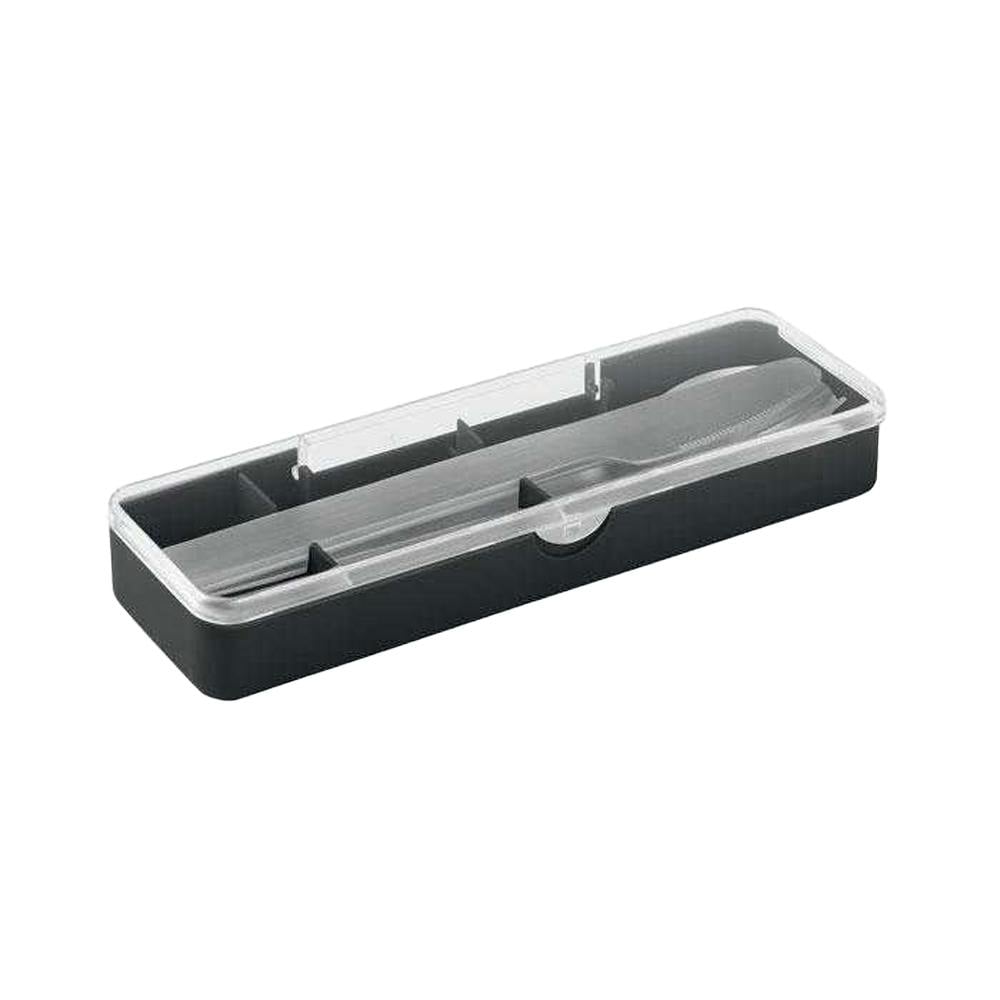 Rackhams Black Stainless Steel Cutlery Set - One Size - 100% Mixed