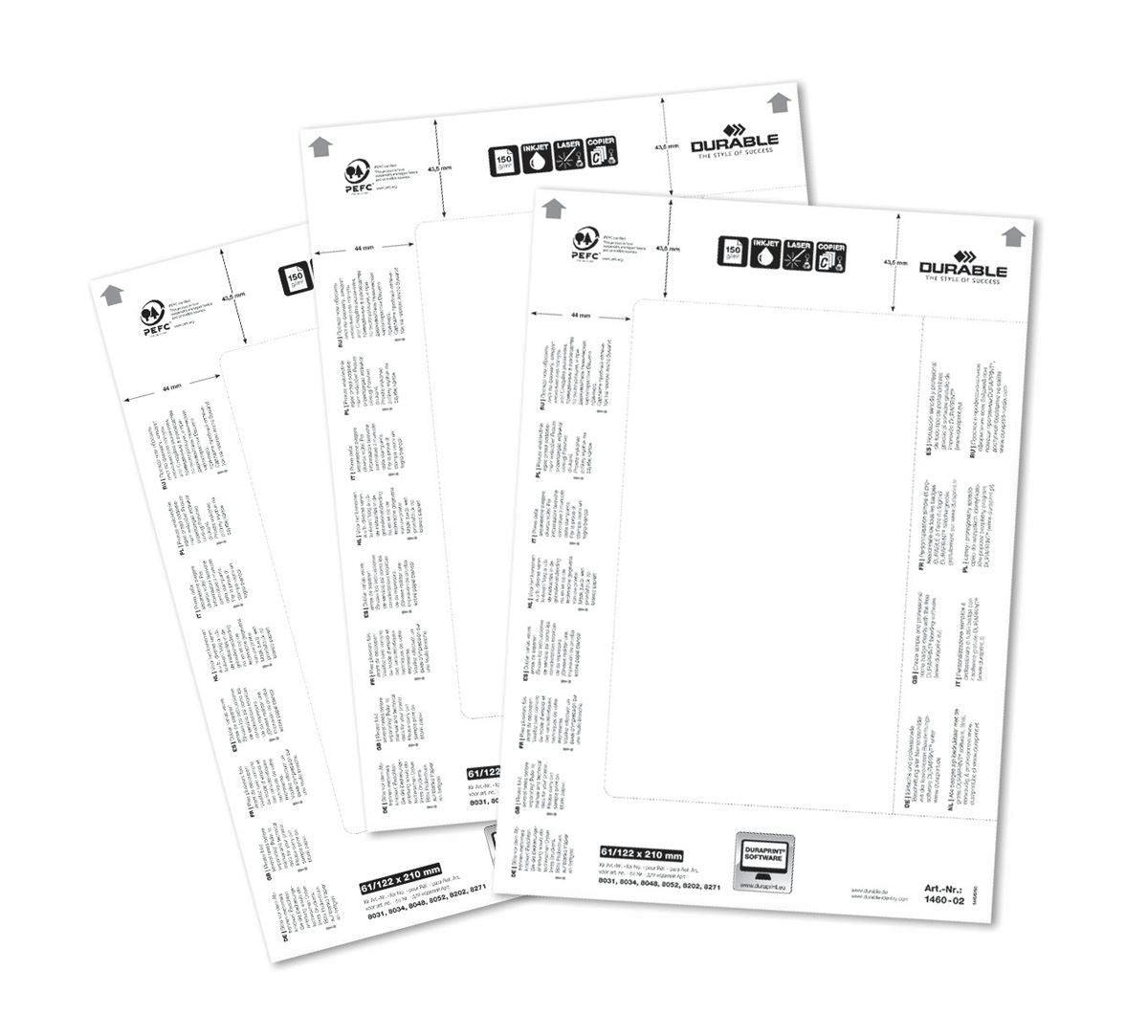 Durable Badgemaker Printable Table Place Name Inserts | 20 Cards | 61X210mm