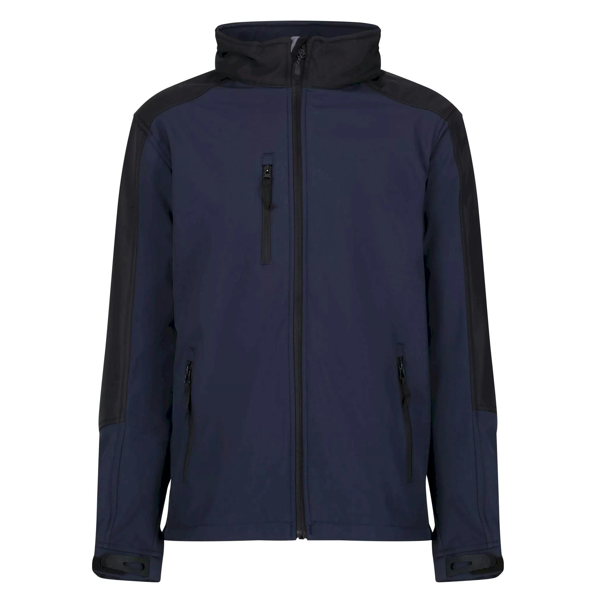 Regatta Men's Blue Reid Softshell Wind Resistant Water Repellent Jacket - Navy - M - Navy - 100% Softshell