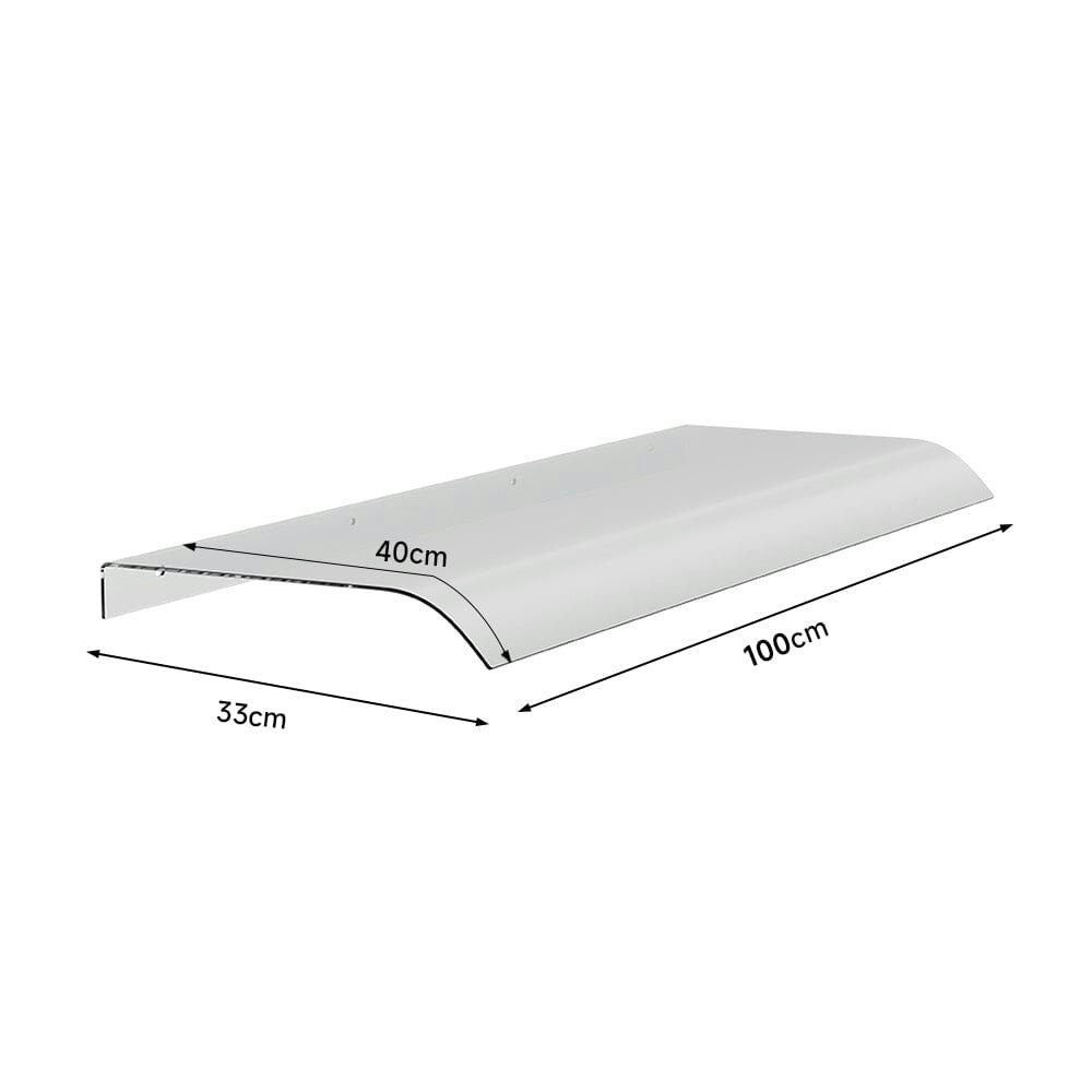 Rackhams Light 1M / 1.2M / 1.6M / 2M Transparent Awning Canopy For Window And Door - 100Cm W