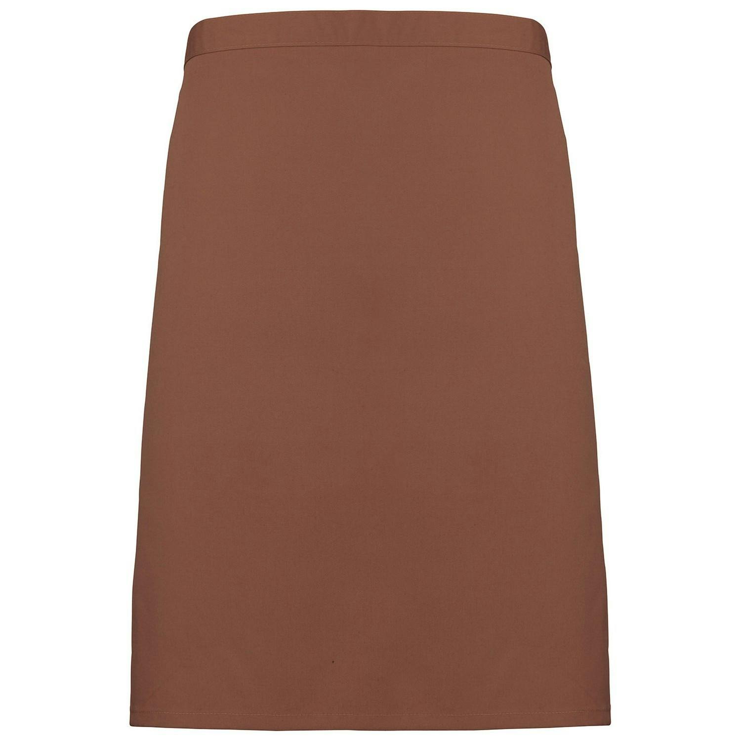 Premier Unisex Dark Brown Colours Mid Length Apron In - Image 3