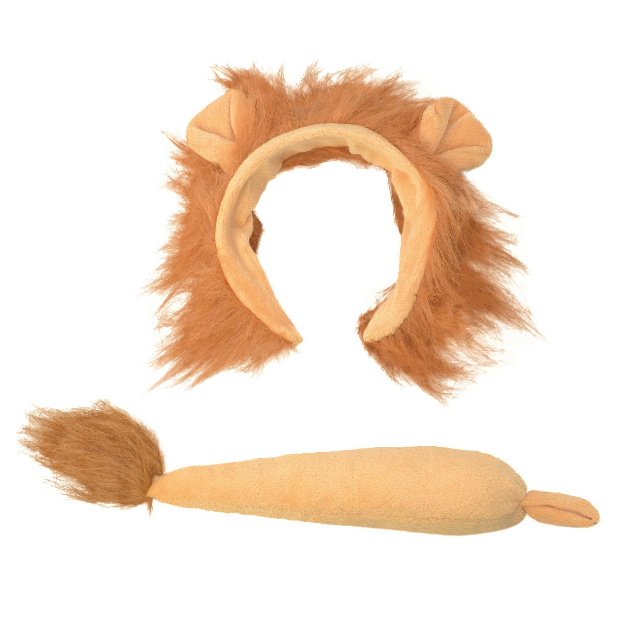 Bristol Novelty Light/Brown Kids Lion Ears And Tail Accessories Set - One Size