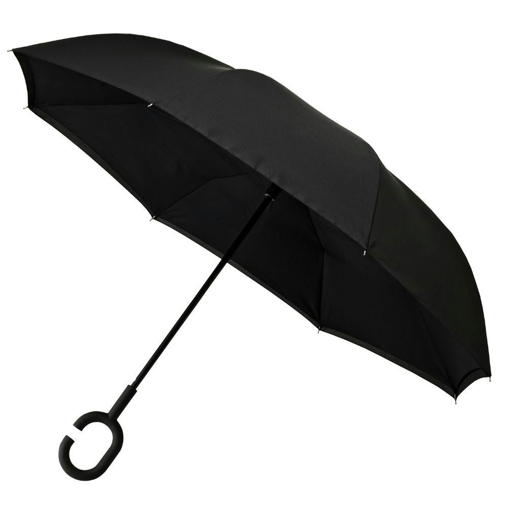Impliva Black Windproof Inside Out Umbrella