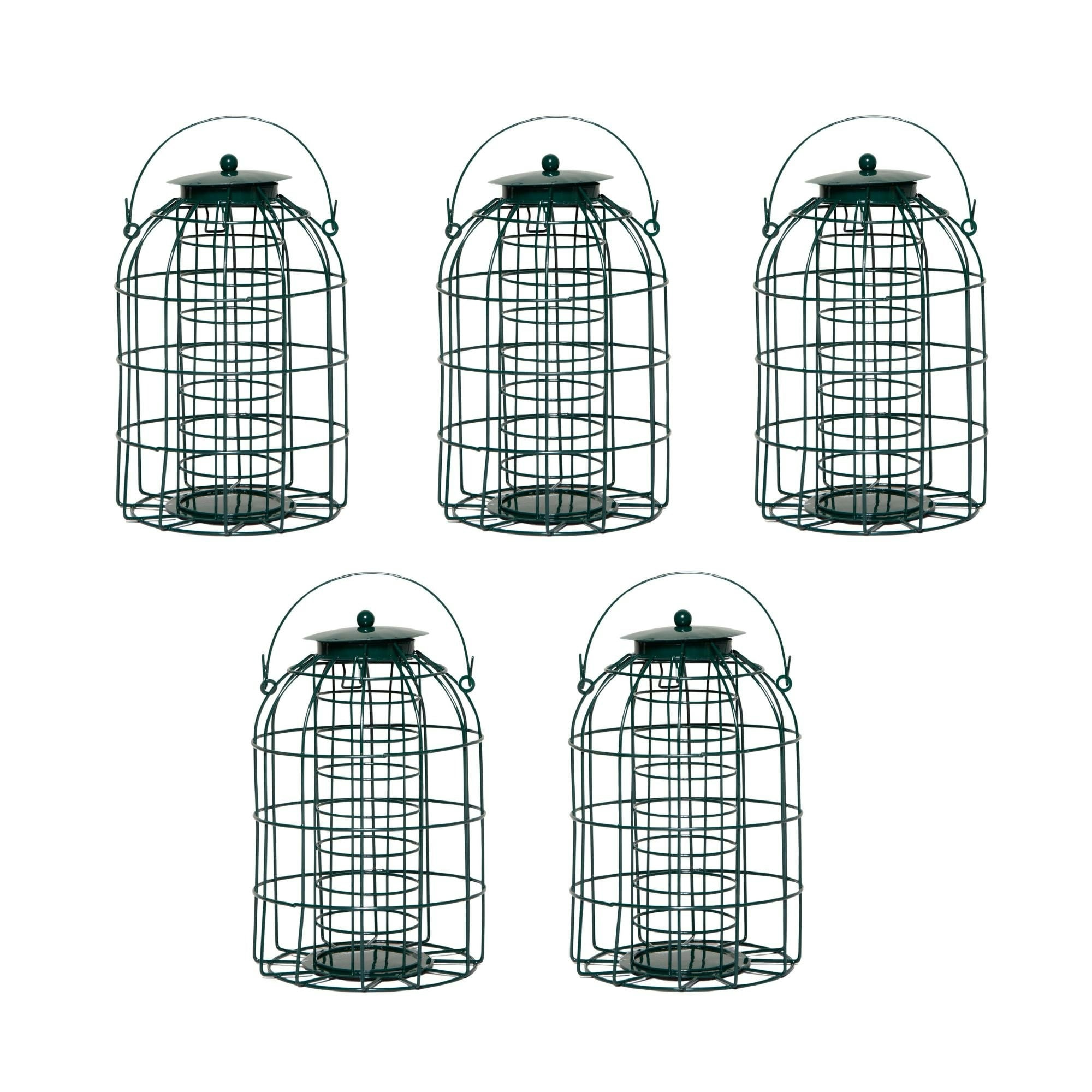 Rackhams Pack Of 5 Wild Bird Fat Ball Feeder With Squirrel Guard