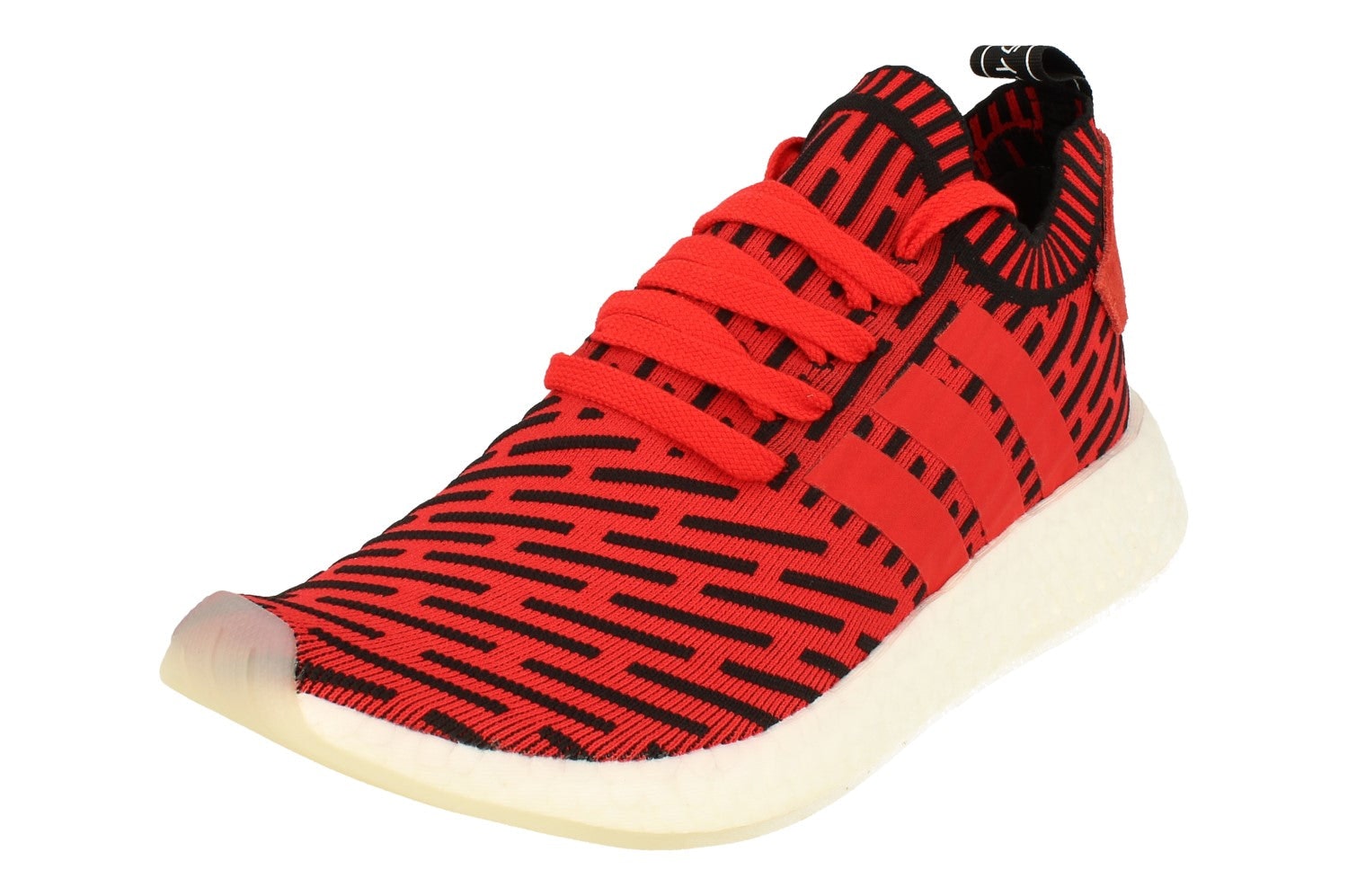 Adidas Men's Red/Black/White Originals Nmd_r2 Pk Sneakers Bb2910 - Uk 9 | Us 9.5 | Eu 43 1/3