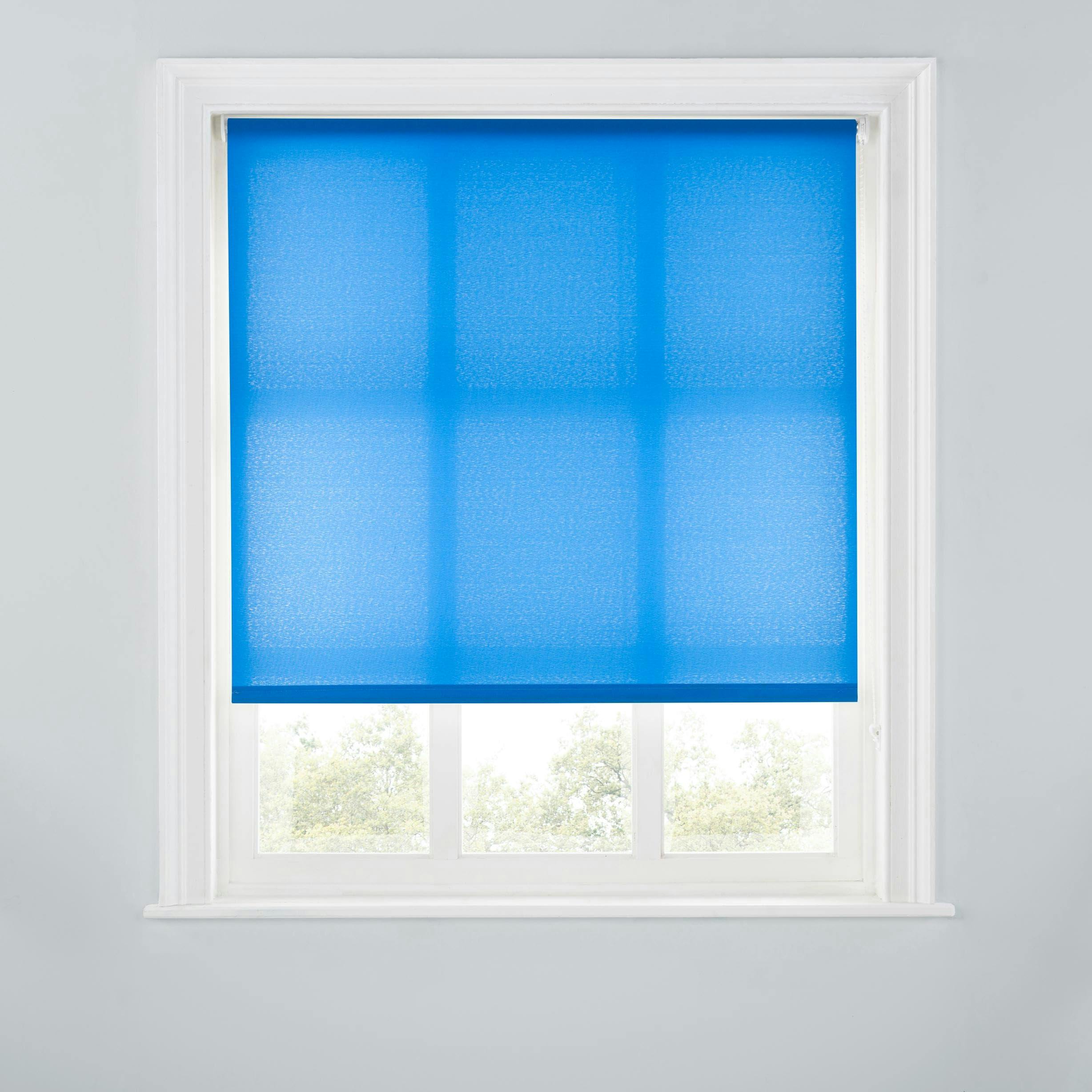 Rackhams Blue Trimmable Daylight Roller Blind - 4Ft - Royal - 120Cm(W) X 170Cm(L)