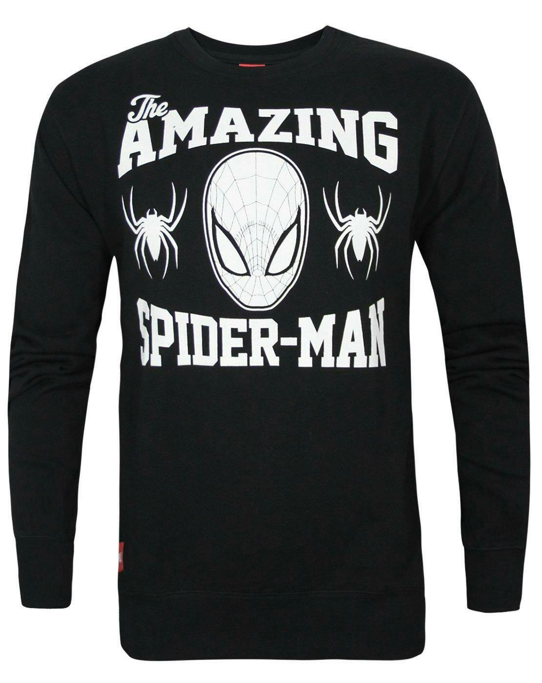 Vanilla Underground Men's Black Marvel Spider-Man Sweatshirt - X-Large