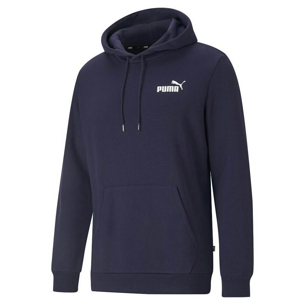Puma Men's Ess Hoodie - Navy - Navy - Xs - 66% Cotton/34% Recycled Polyester