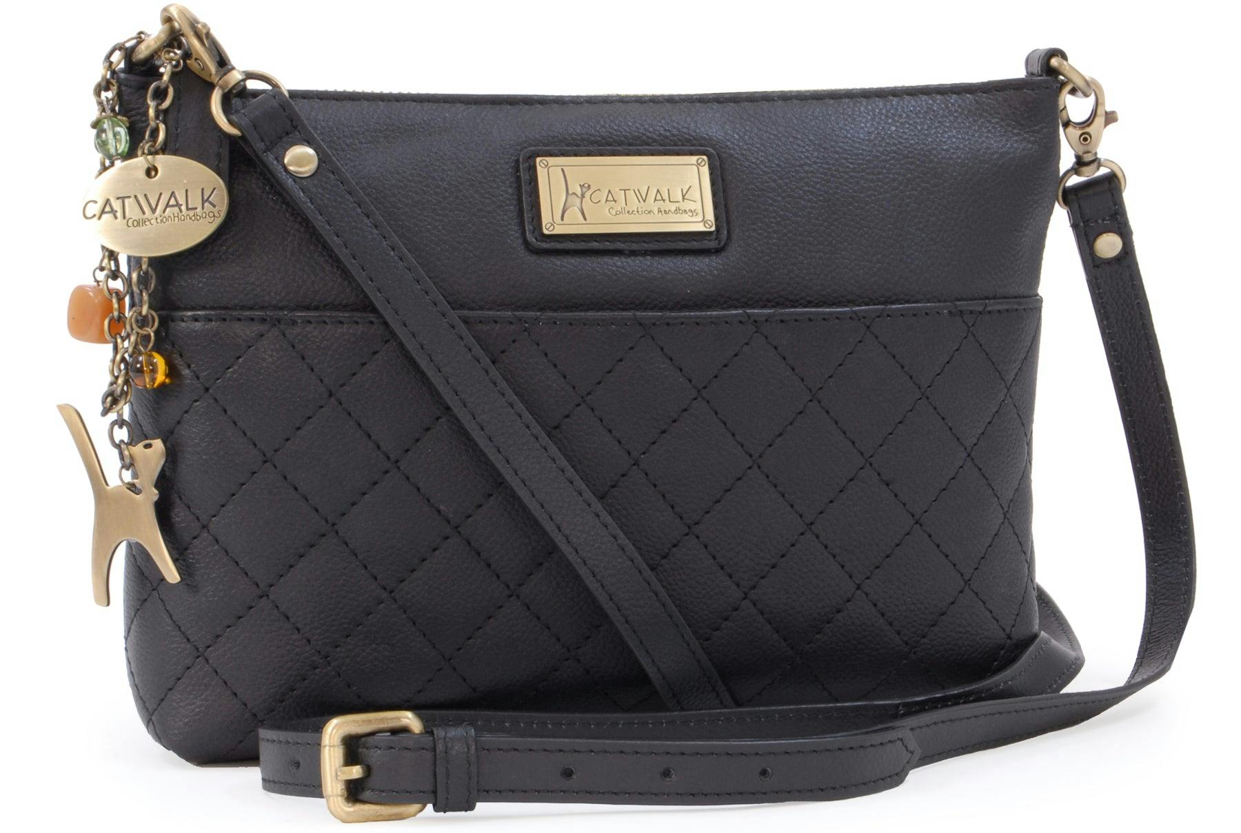 Catwalk Collection Handbags Black Josie - Crossbody Bag