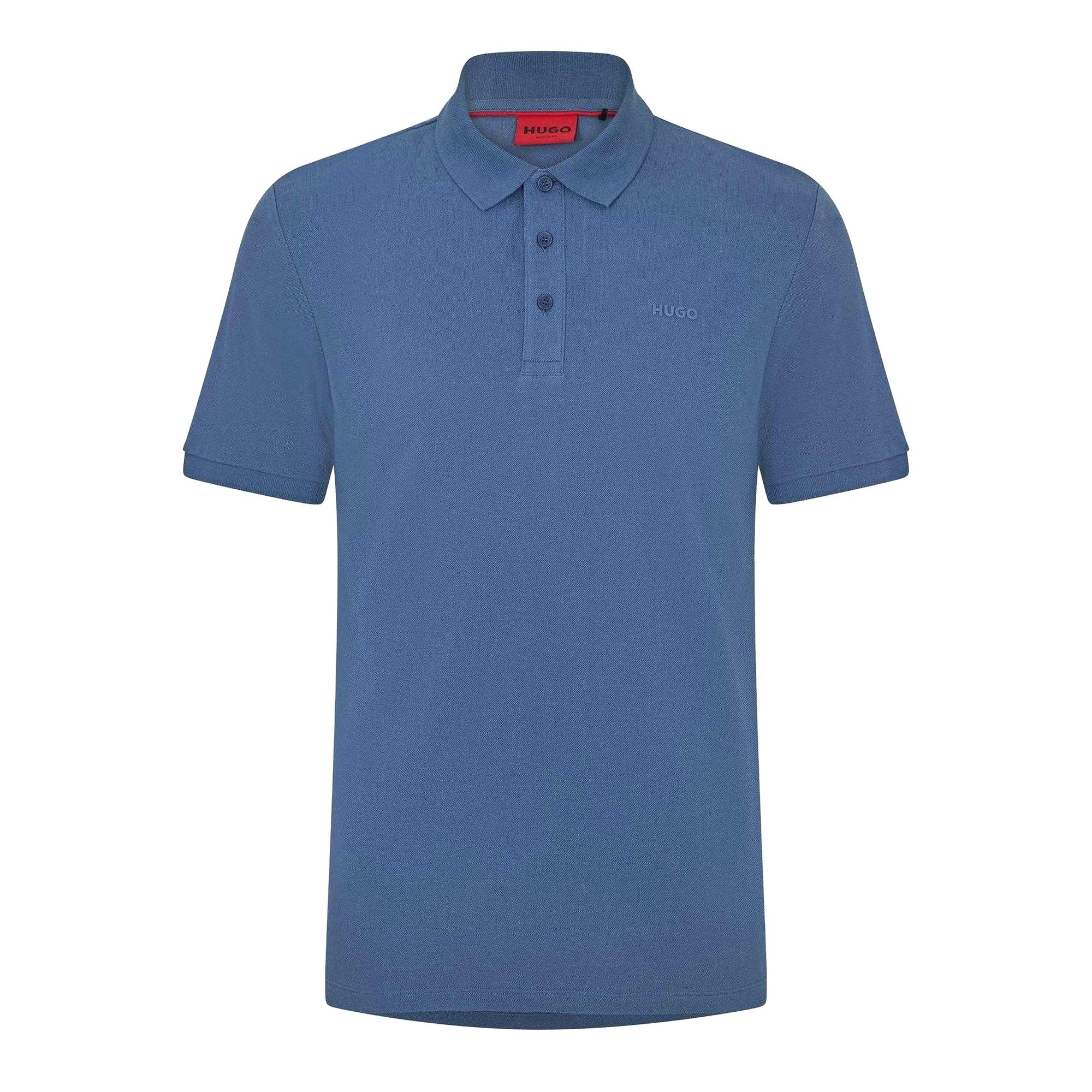 Hugo Men's Blue Donos Cotton Polo Shirt - Medium - Xs - Medium - 100% Cotton