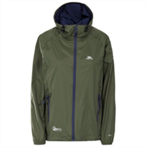 Trespass Black/Red/Blue Qikpac Waterproof Packaway Jacket - Moss - S