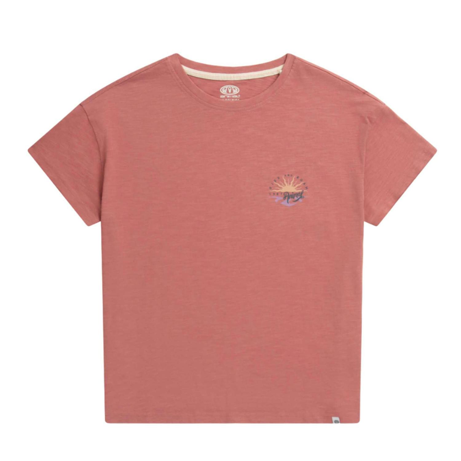 Animal Women's Dark/Pink Phoenix Organic T-Shirt - 6 Uk - 100% Mixed