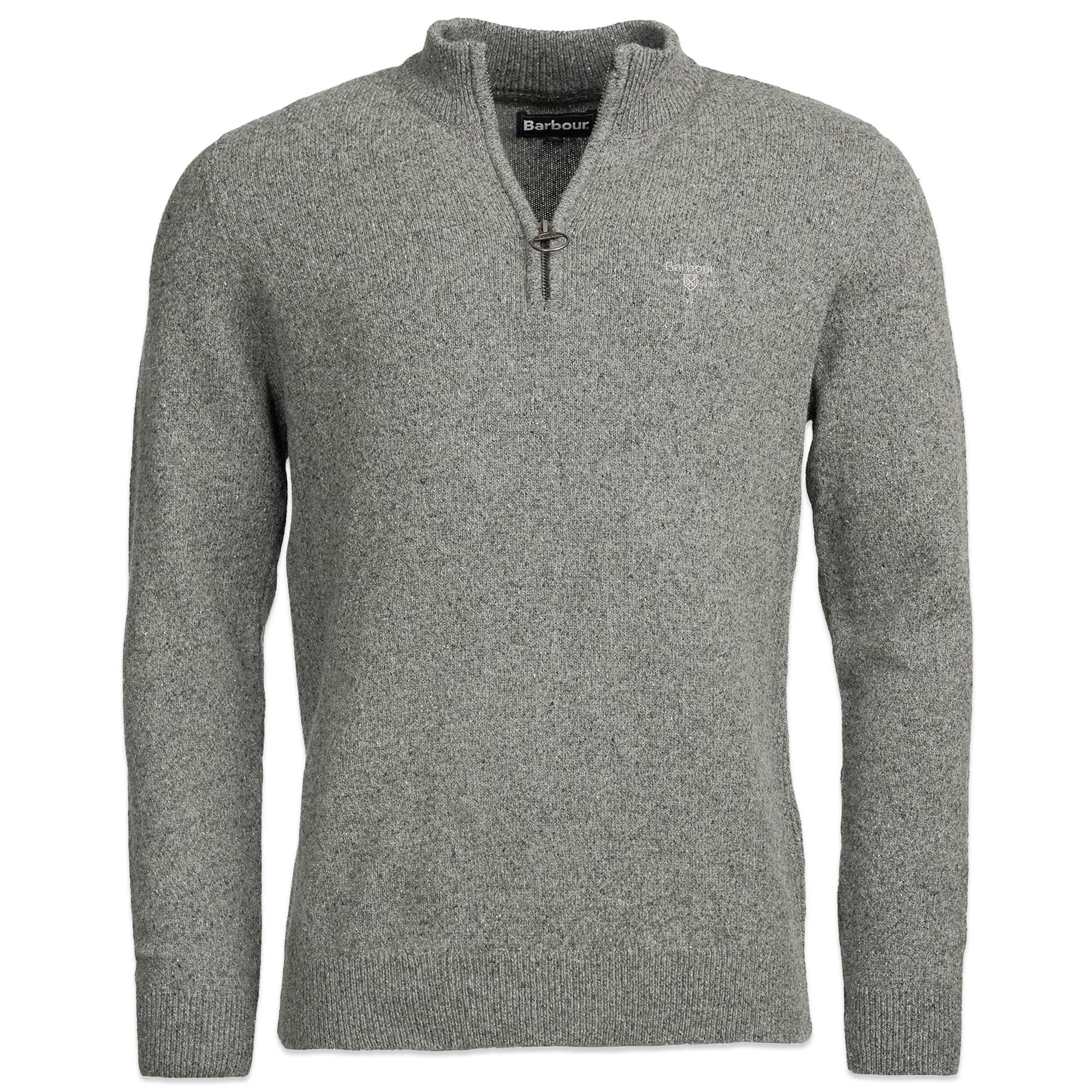 Barbour Grey Tisbury Half Zip Sweater - X-Large