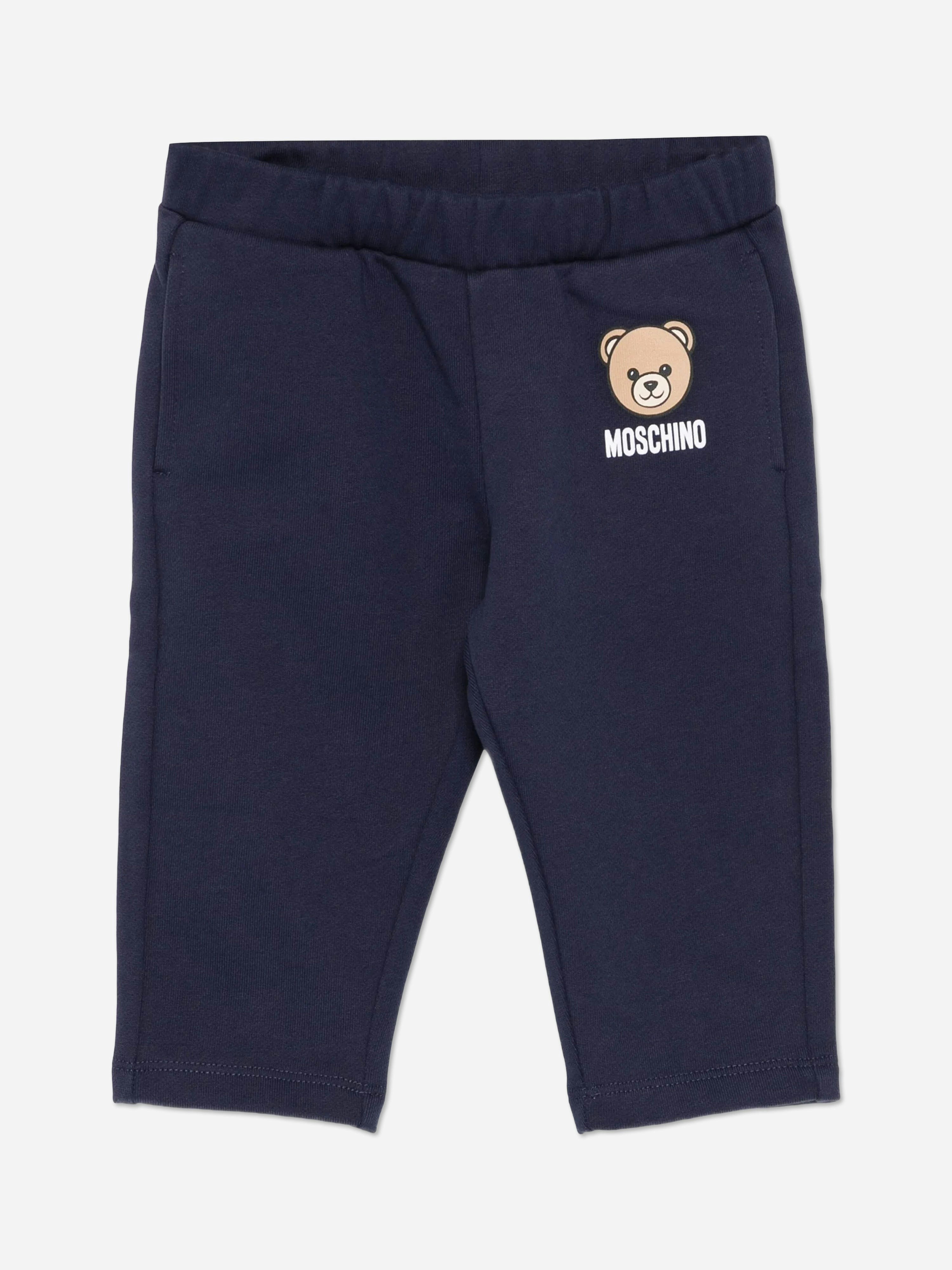 Moschino Kids Unisex Kids Blue Moschino Baby Bear Logo Joggers In Navy - 12 - 18 Mths