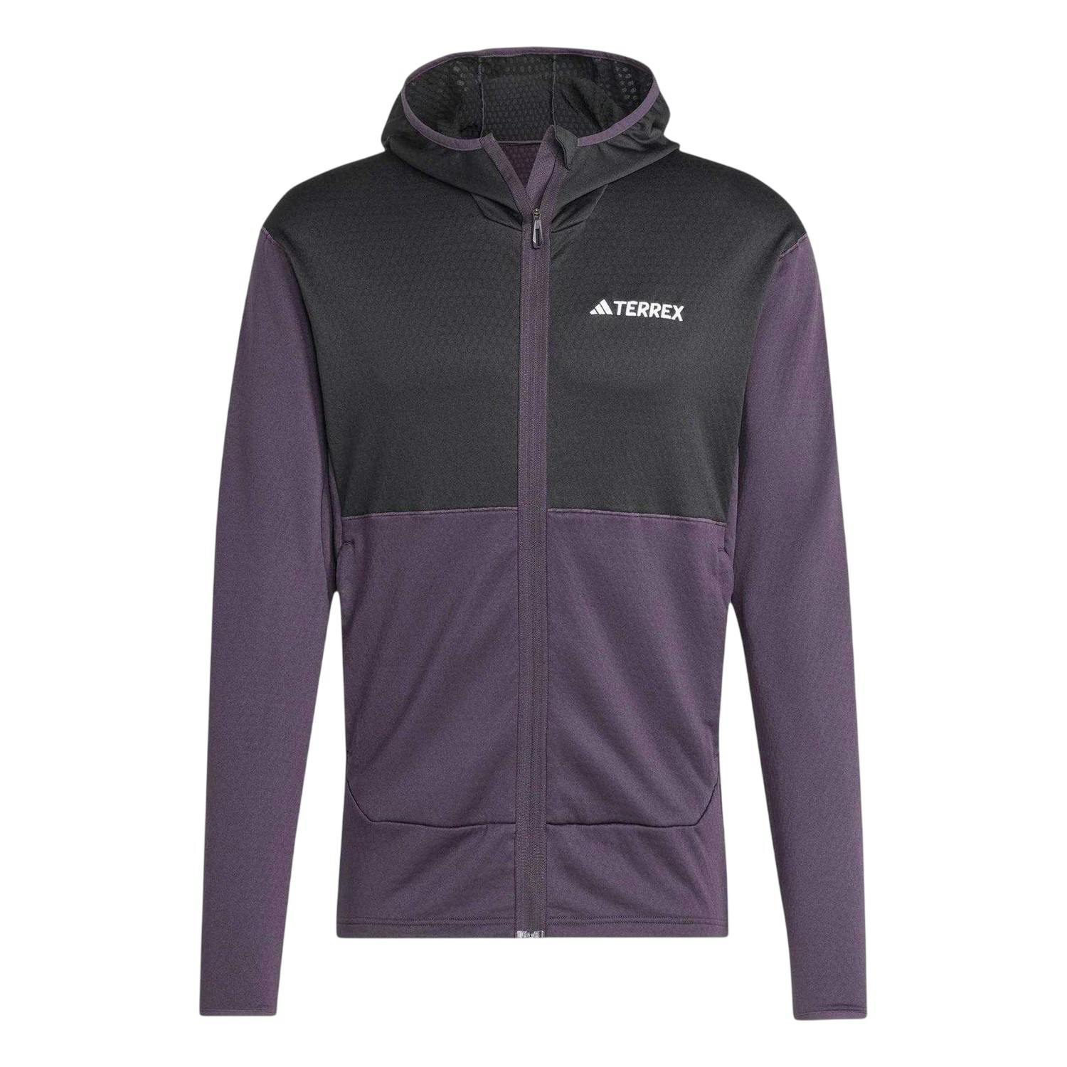 Adidas Men's Black Terrex Xperior Fleece Fleece Jacket - Aurora - Xs - Aurora - 94% Recycled Polyester/6% Elastane