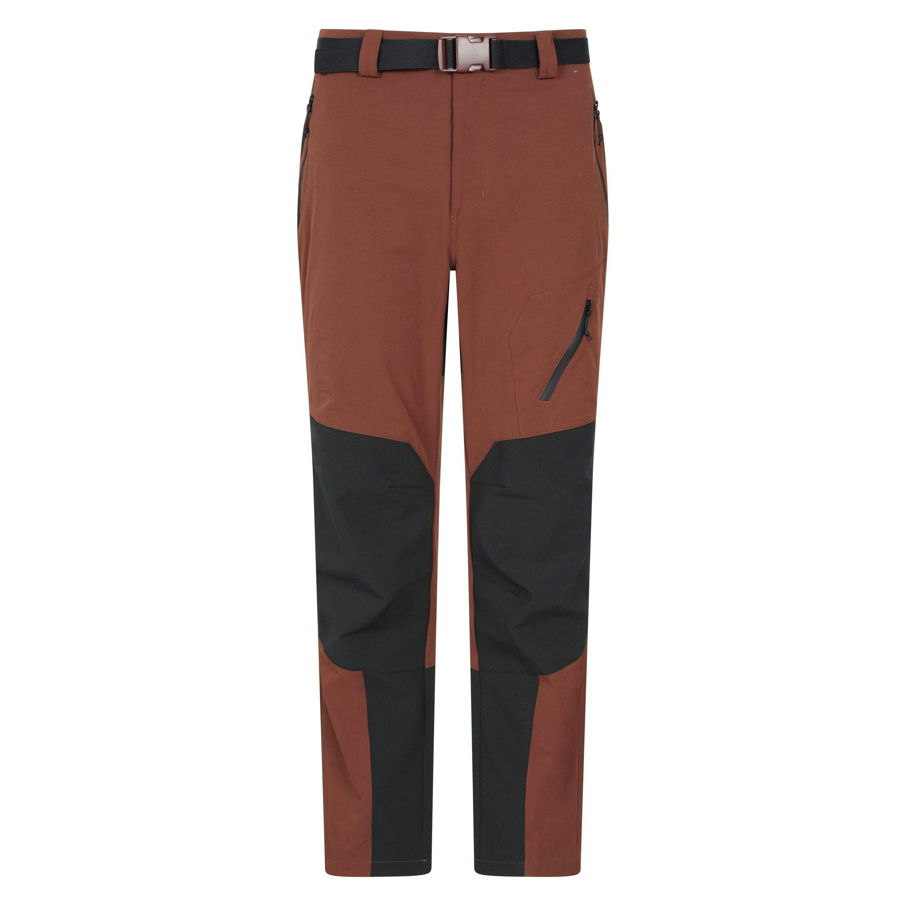 Mountain Warehouse Men's Forest Water Resistant Hiking Trousers - Rust - Rust - 28R - 40% Polyamide/40% Polyester/20% Elastane