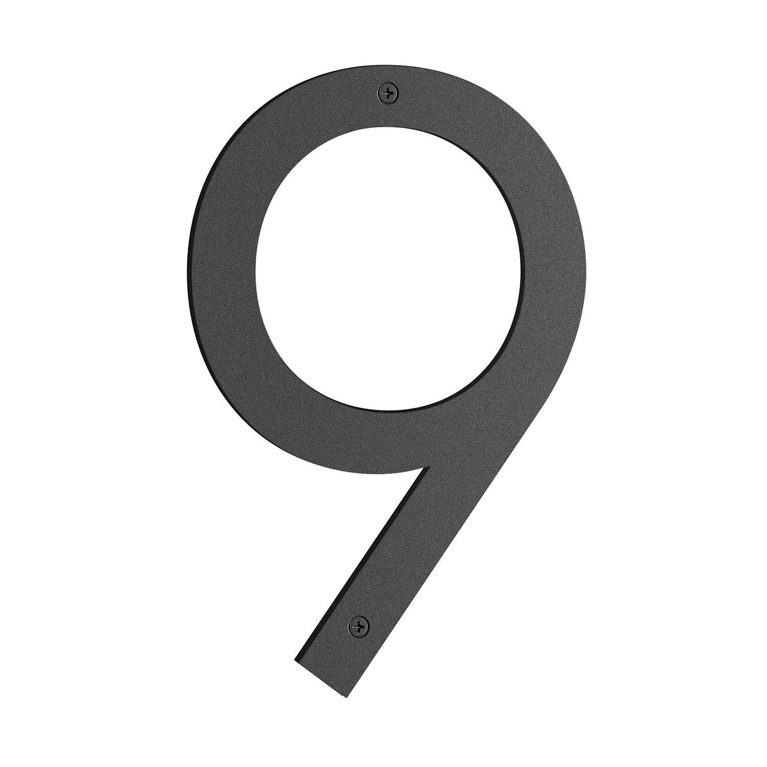 Rackhams Black House Number 9 In Matt Nordic Series, Height 230 Mm.